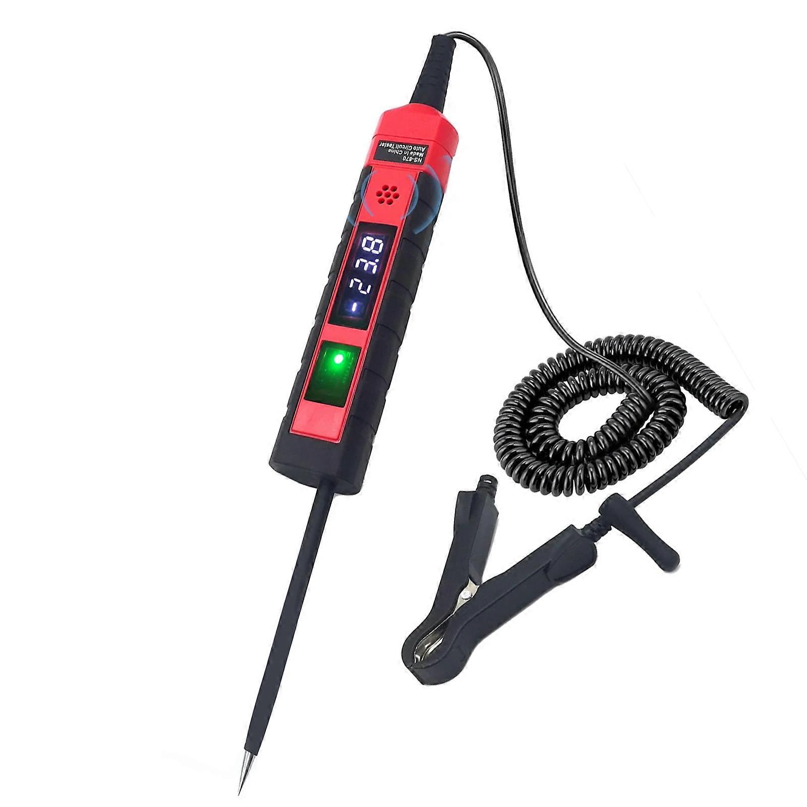 NS 870 Electric Test Pen for Auto Car Digital Voltage Reader with Double Polarity Function Safe Diagnostics Maintenance Multicolor