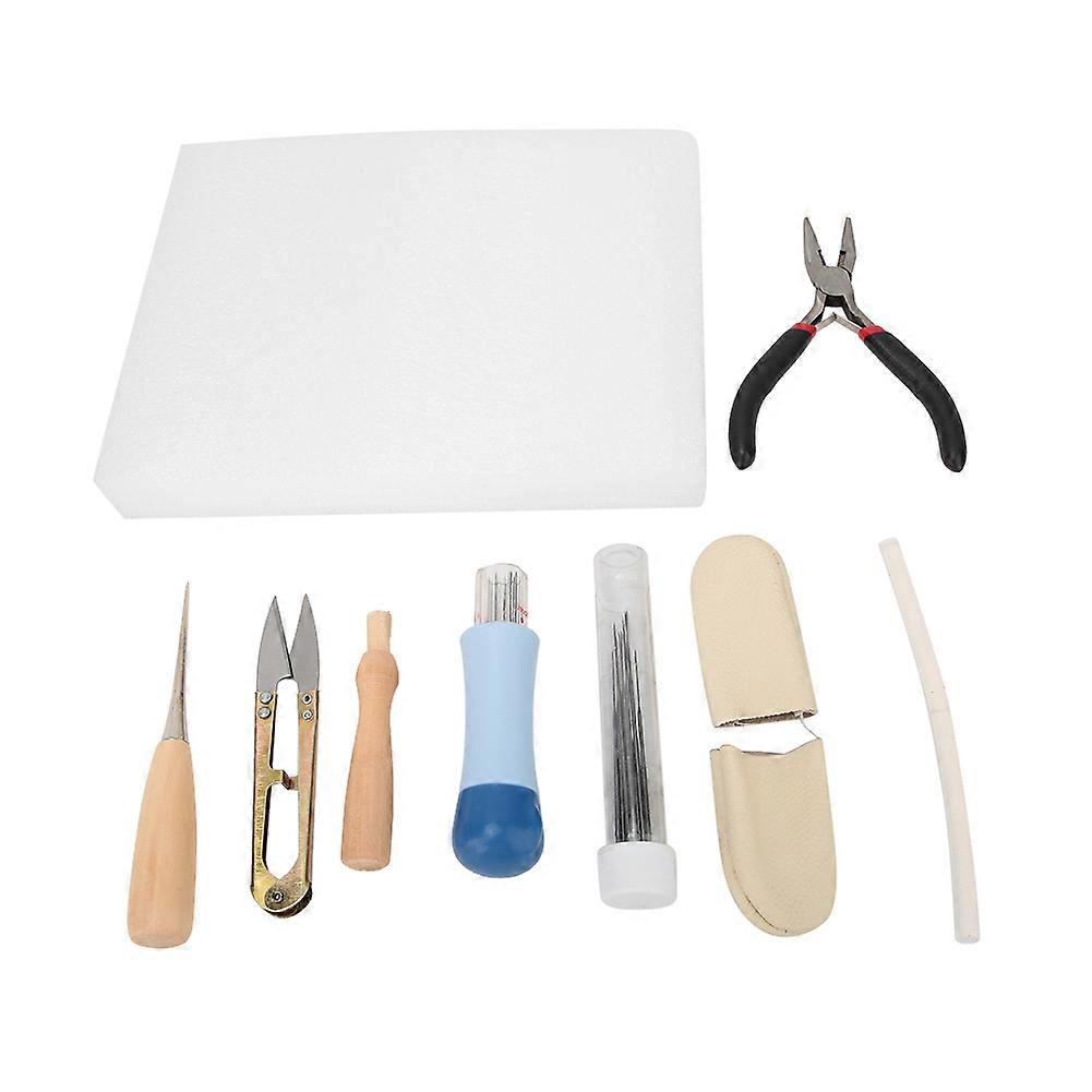 DIY HandCraft Wool Felting Tool Set Needle Felting Pen with Scissors Awl Pilers Tool Kit(A)