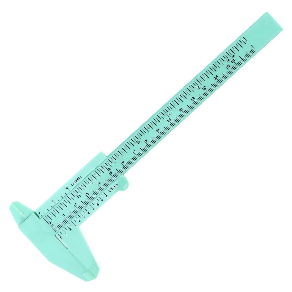 Light Green Mini Caliper for Measuring Use Plastic Durable Gauge with Two Way Measurement 150mm