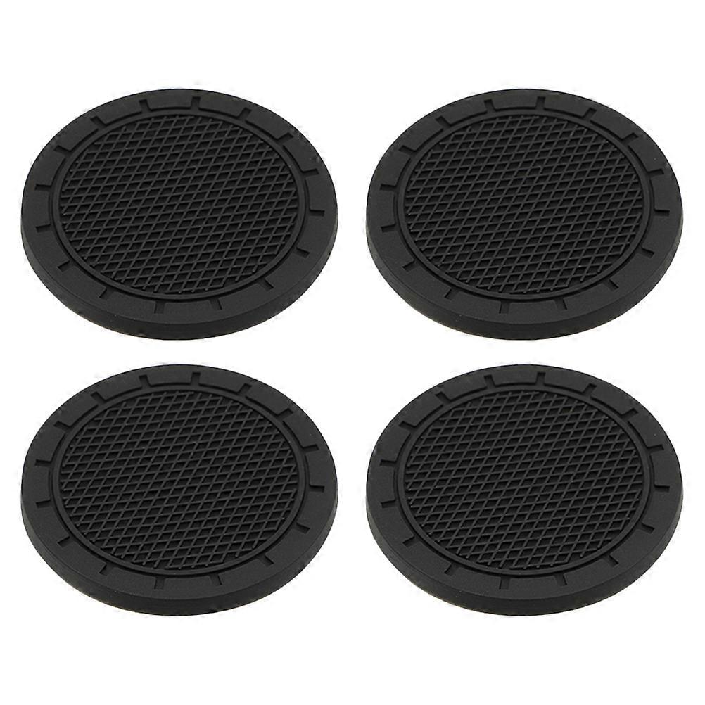 Practical Cup Coasters for Home Use Made of PVC Black Pieces