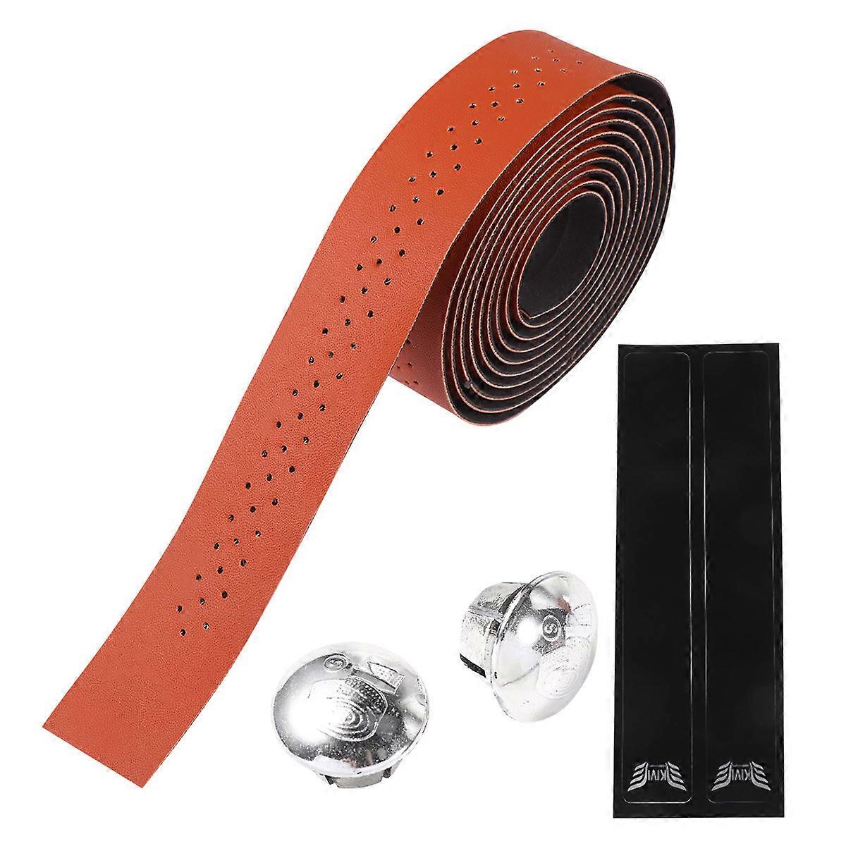 Shock Absorbing PU Handlebar Tape for Bikes – Non Slip, Adhesive Backing, Durable Design for Road and Mountain Cycling – Brown