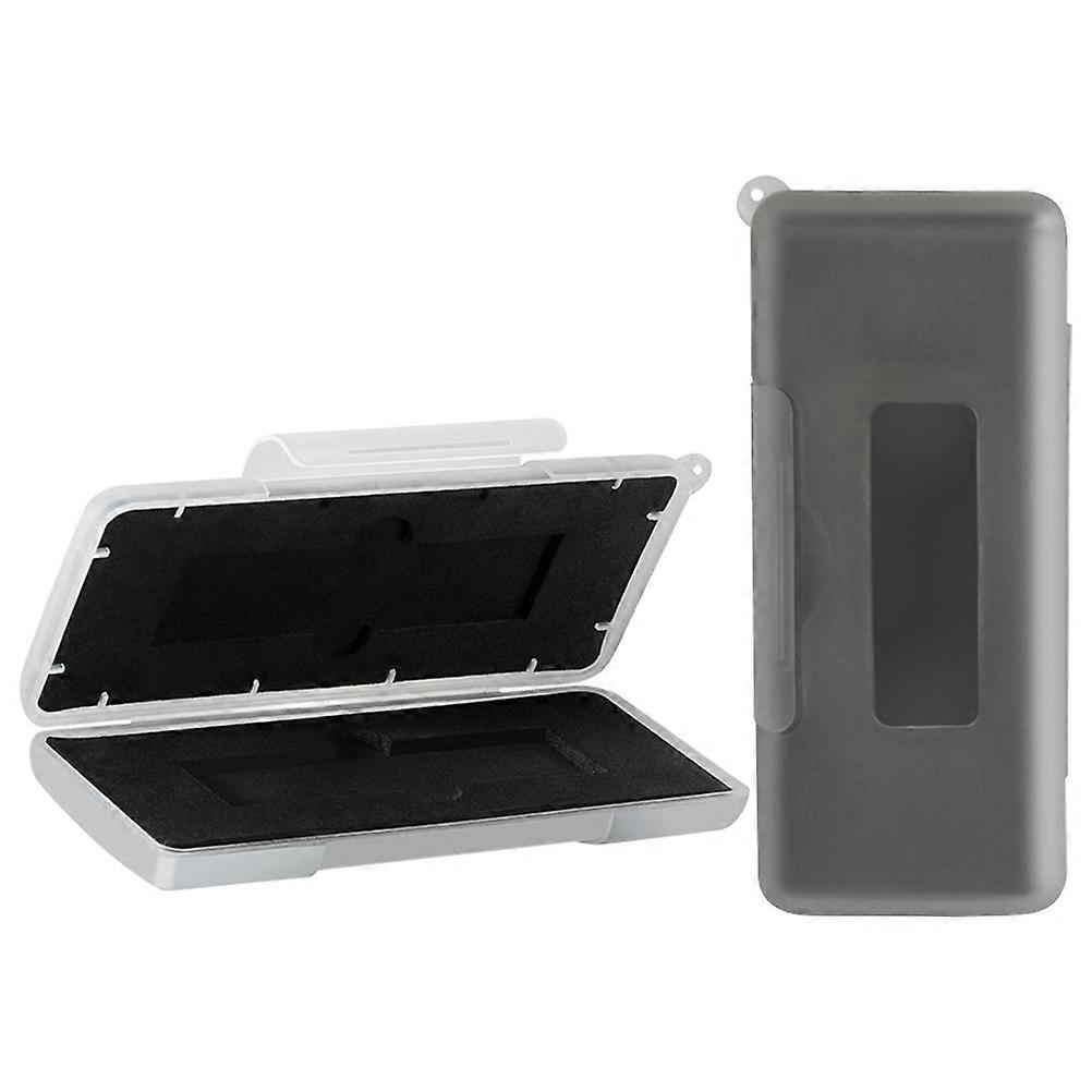 Shockproof Hard Drive Case Durable PP Enclosure with Soft Lining for SSD Protection and Secure Storage (2PCS) Grey/White