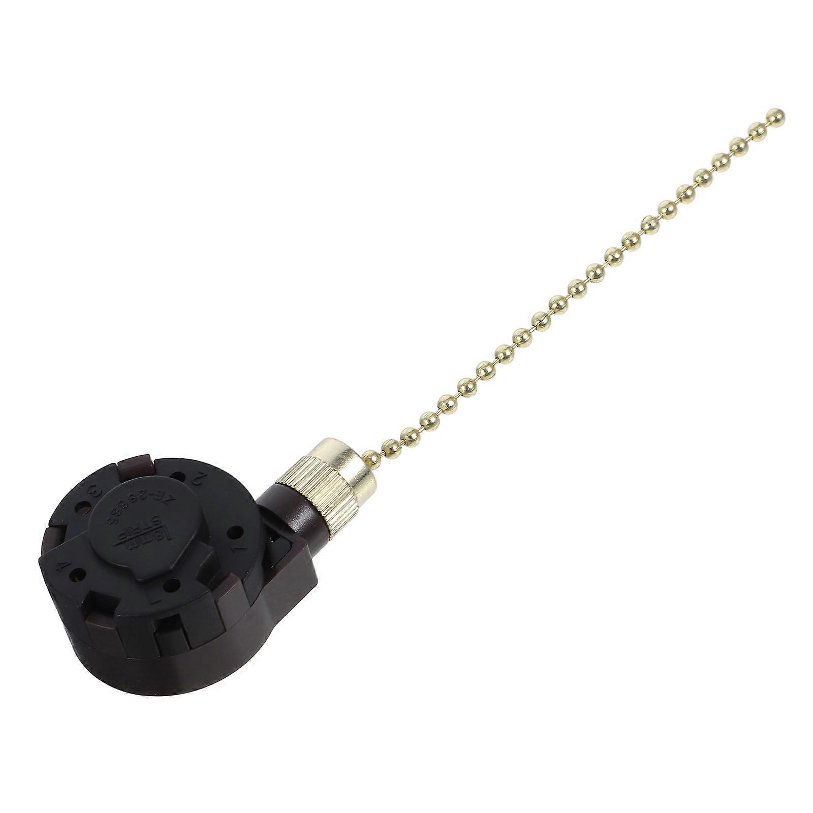 Ceiling Fan Pull Switch Replacement for Home Use Multi Color Plastic and Nickel Plated Brass 6 Inch Chain