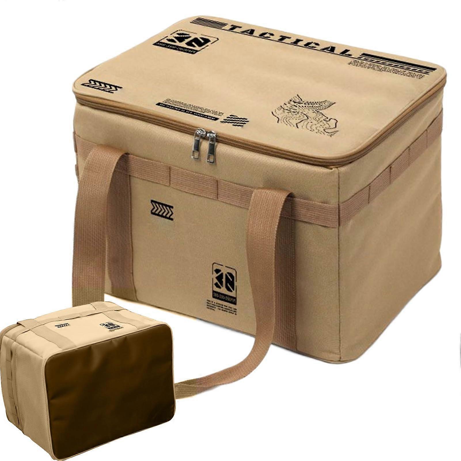 Storage bag for equipment, large travel bag, 30L, with ergonomic handle, waterproof container for grilling, picnic, moving, drink pot