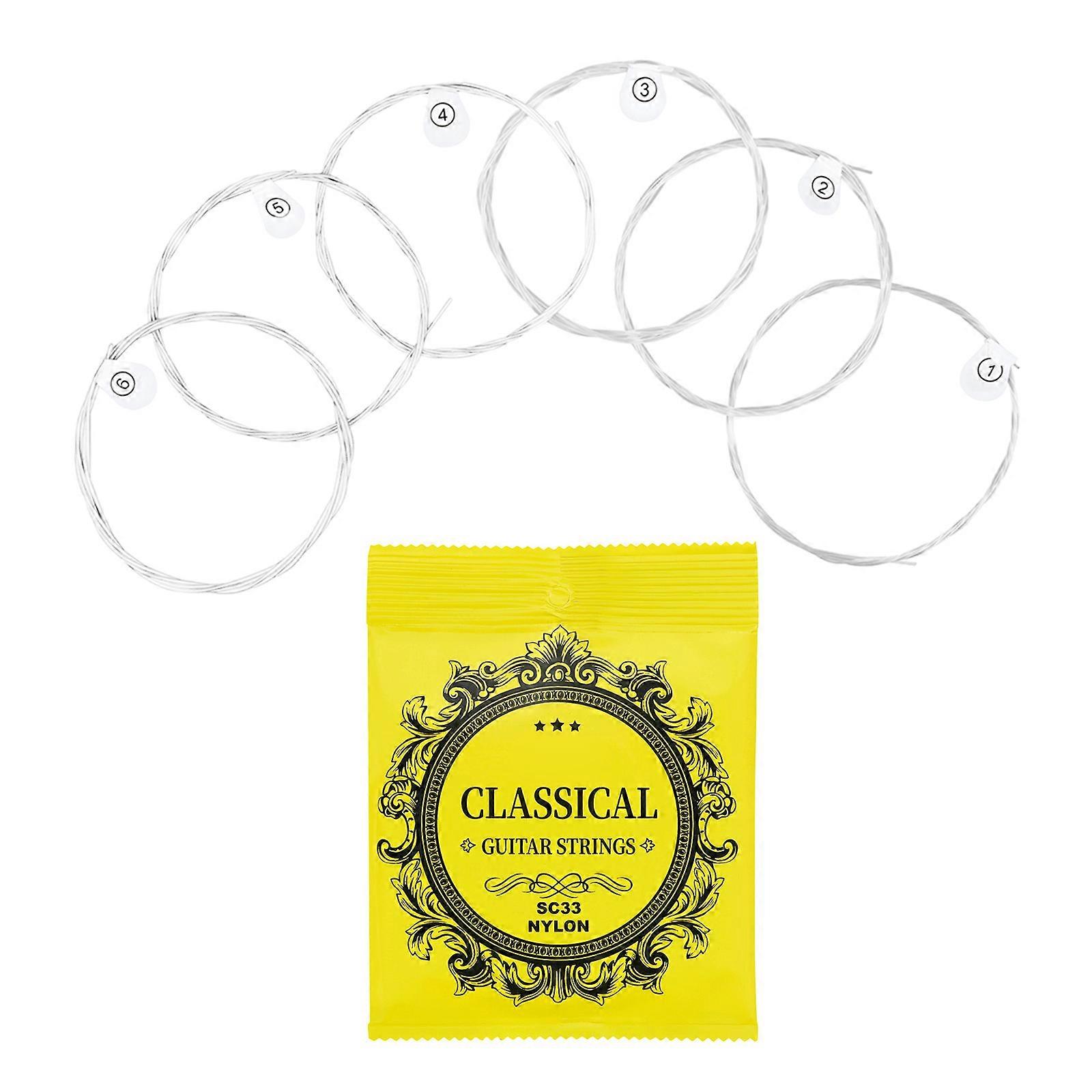 6Pcs .028-.043 Folk Guitar Nylon String Acoustics Guitar Strings for 6 String Classical Guitar Accessorys Durability Multicolor