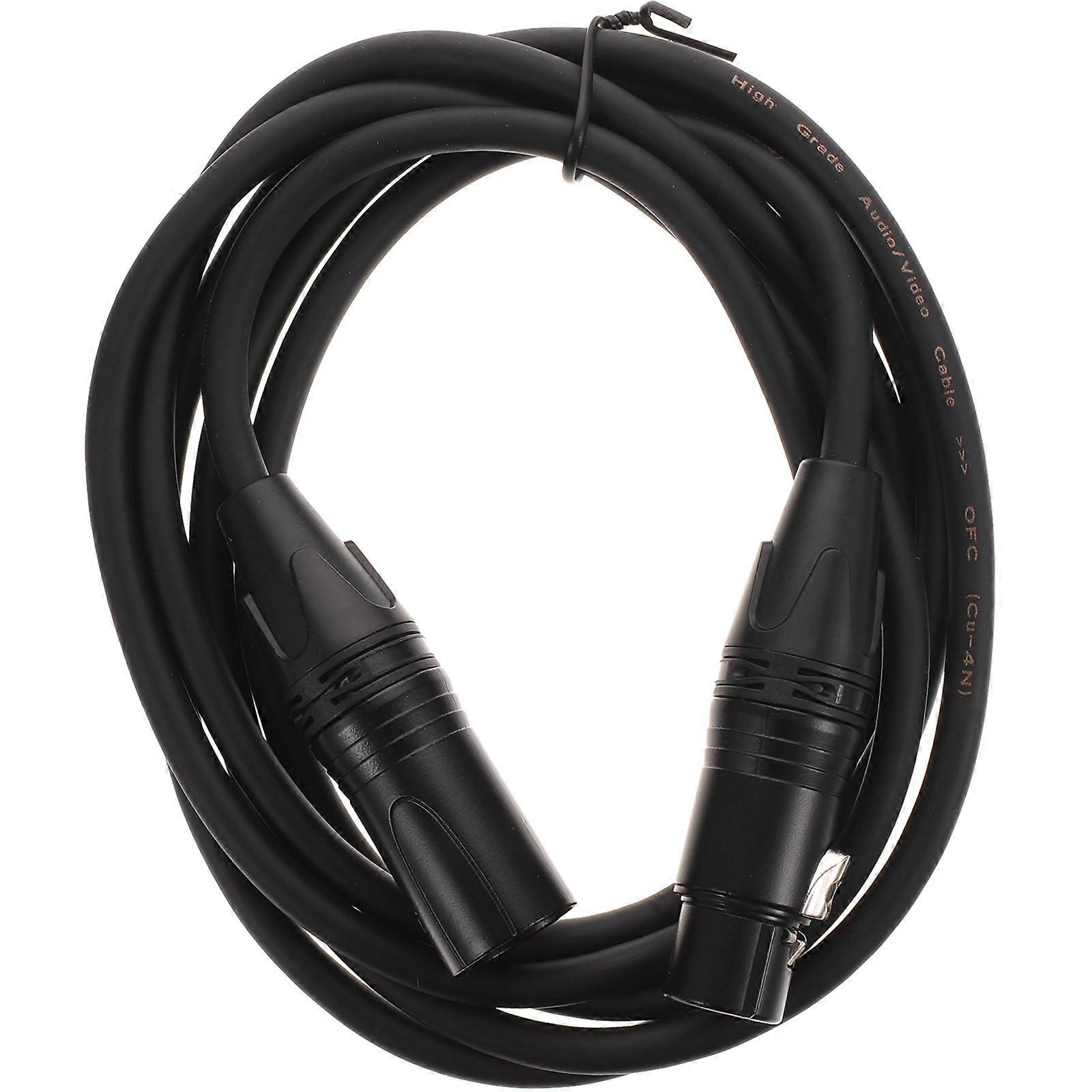 Stereo Cable Speaker Audio Use 200cm Black Silver Plated PVC 1Pcs