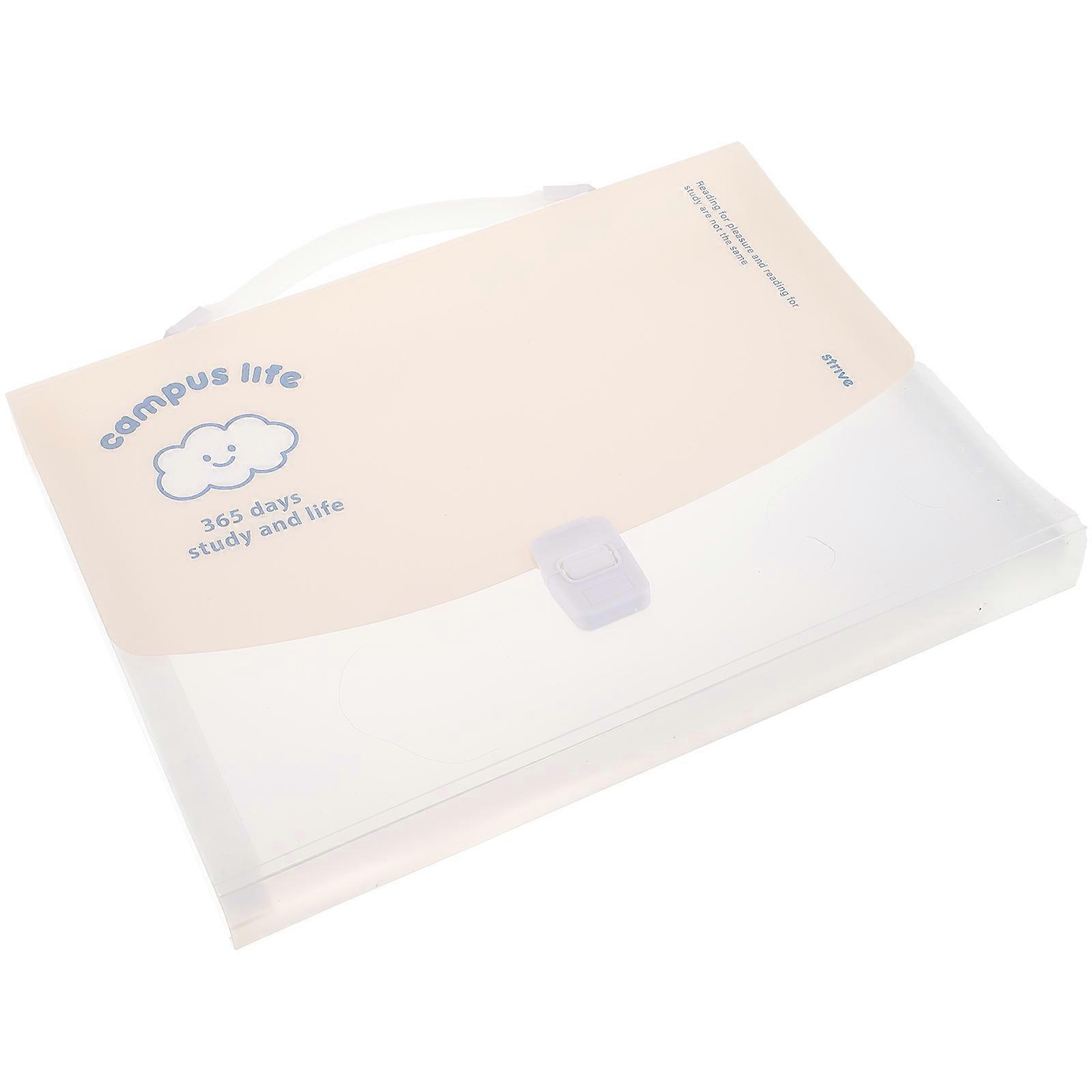 Expandable Pocket Folders Handheld Accordion Paper File Organizer Work Life Anti-Fouling Easy to Clean 12.77X9.63X1.45in 1Pack