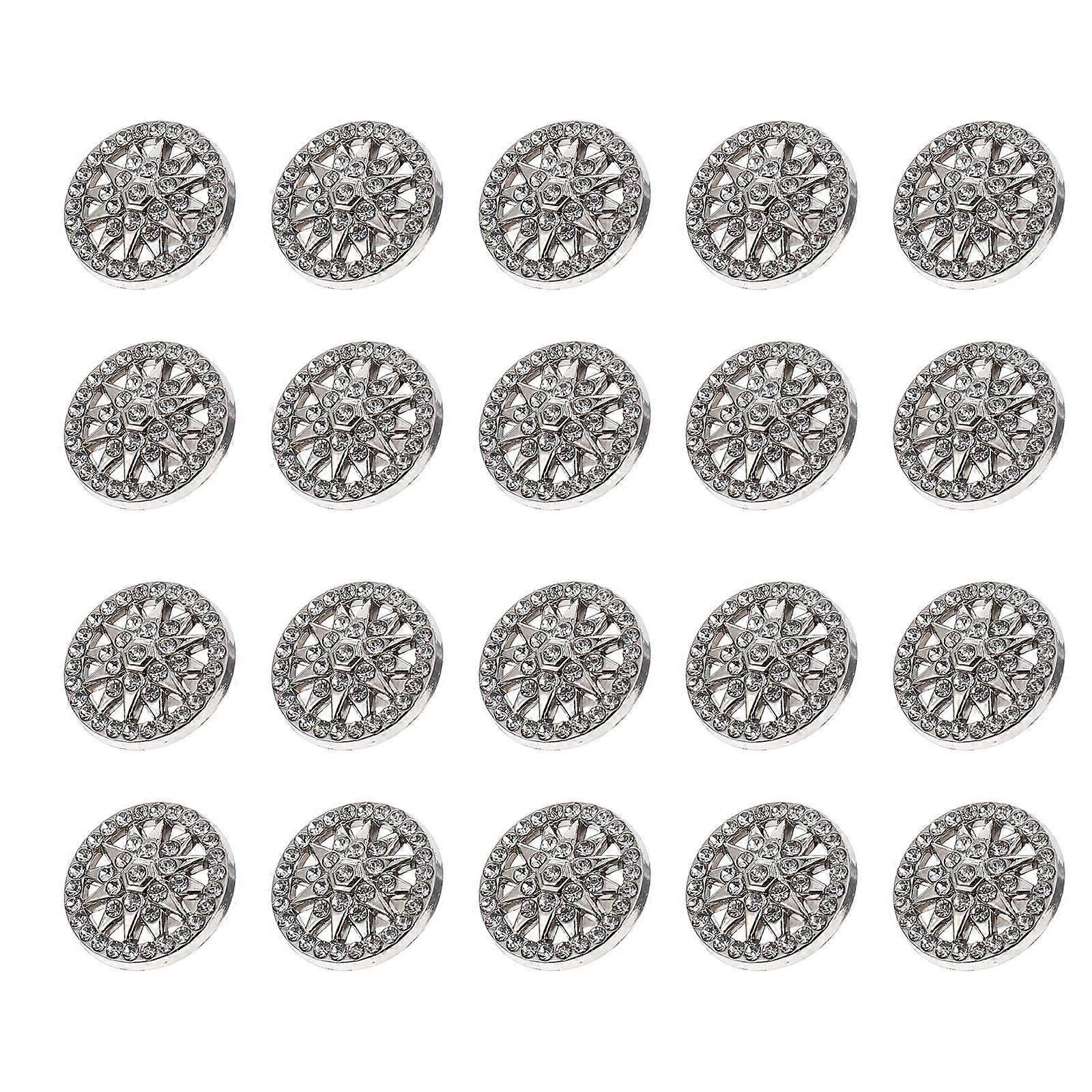 Sewing Buttons Metal Buttons for Clothes Buttons Simple Design Jacket Backpack 0.8x0.8in 20Pcs