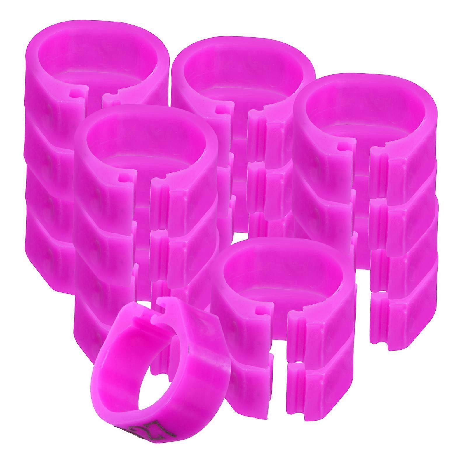 Bird Foot Rings Plastic Poultry Marking Ring For Farm Use Chickens Pigeons Quails Inner Diameter 8Mm 100Pcs