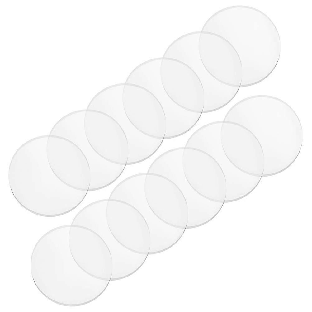 12pcs Pare-chocs de table en verre transparent Pieds en caoutchouc non adhésifs Entretoises de table