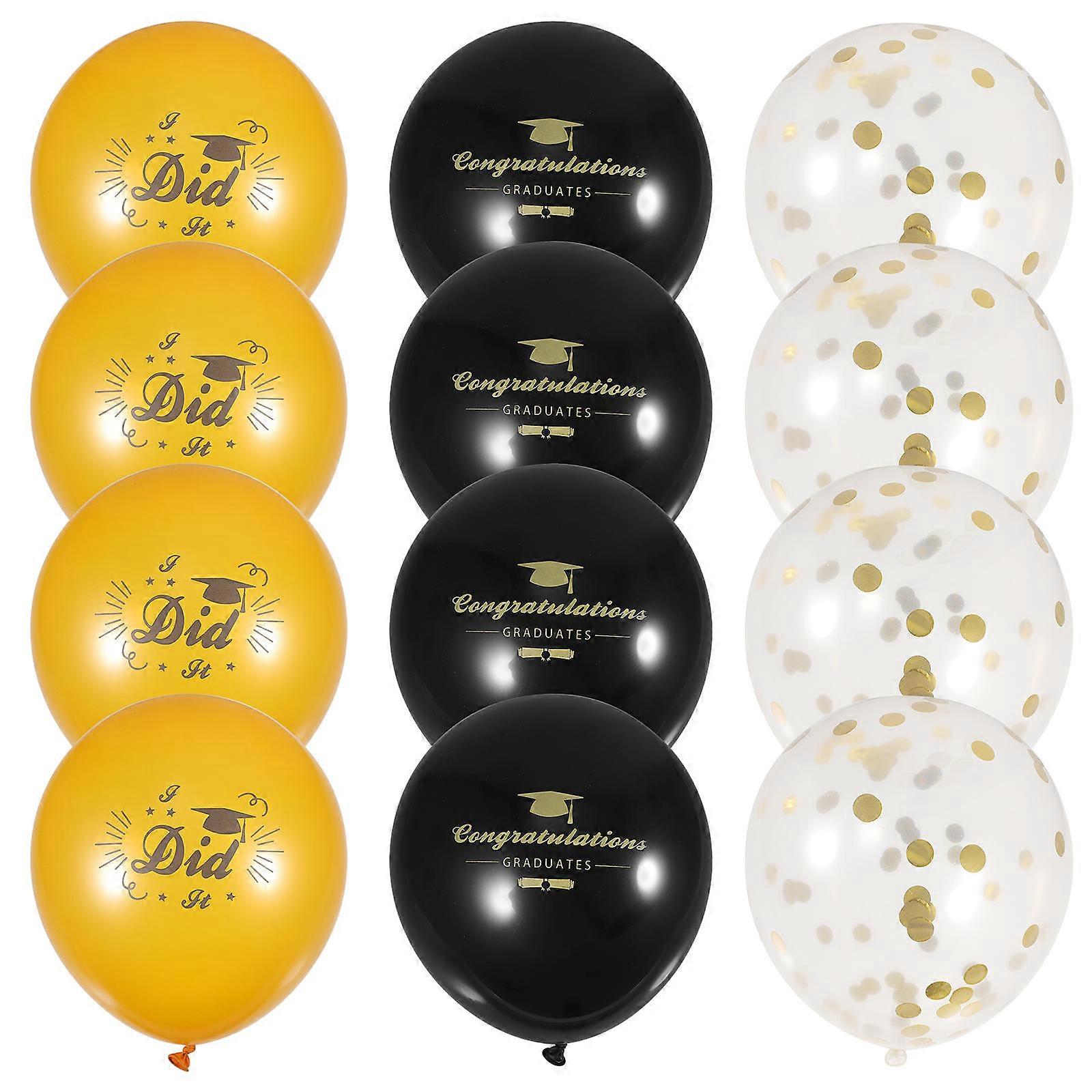 1 Set Graduation Balloons Congrats Latex Balloons for Classroom Decor, Party Supplies for Memorable Celebrations and Easy Decoration