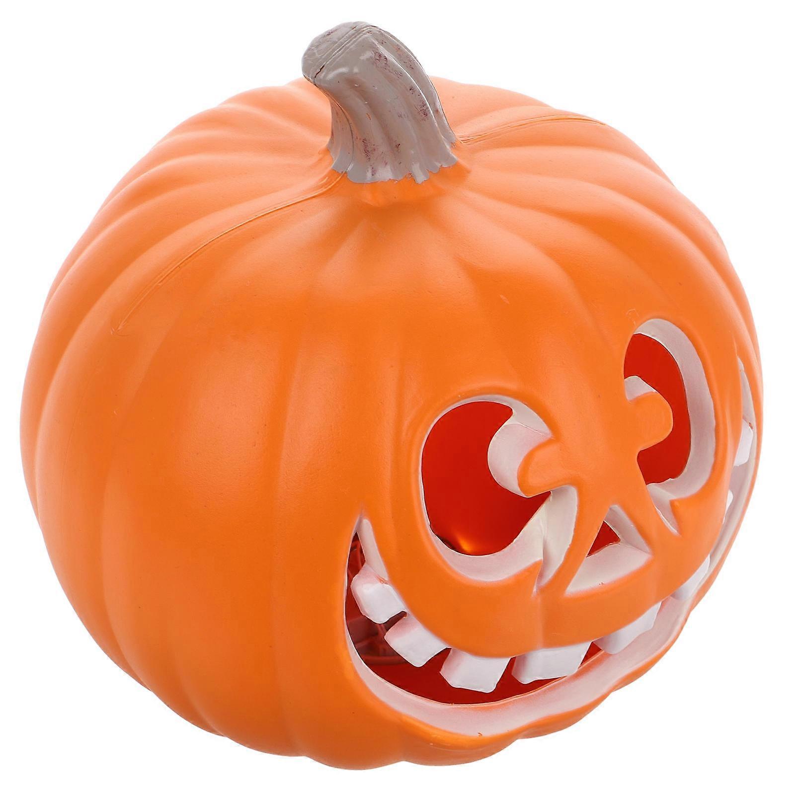 Orange Plastic Light-Up Lantern for Decor with Intricate and for