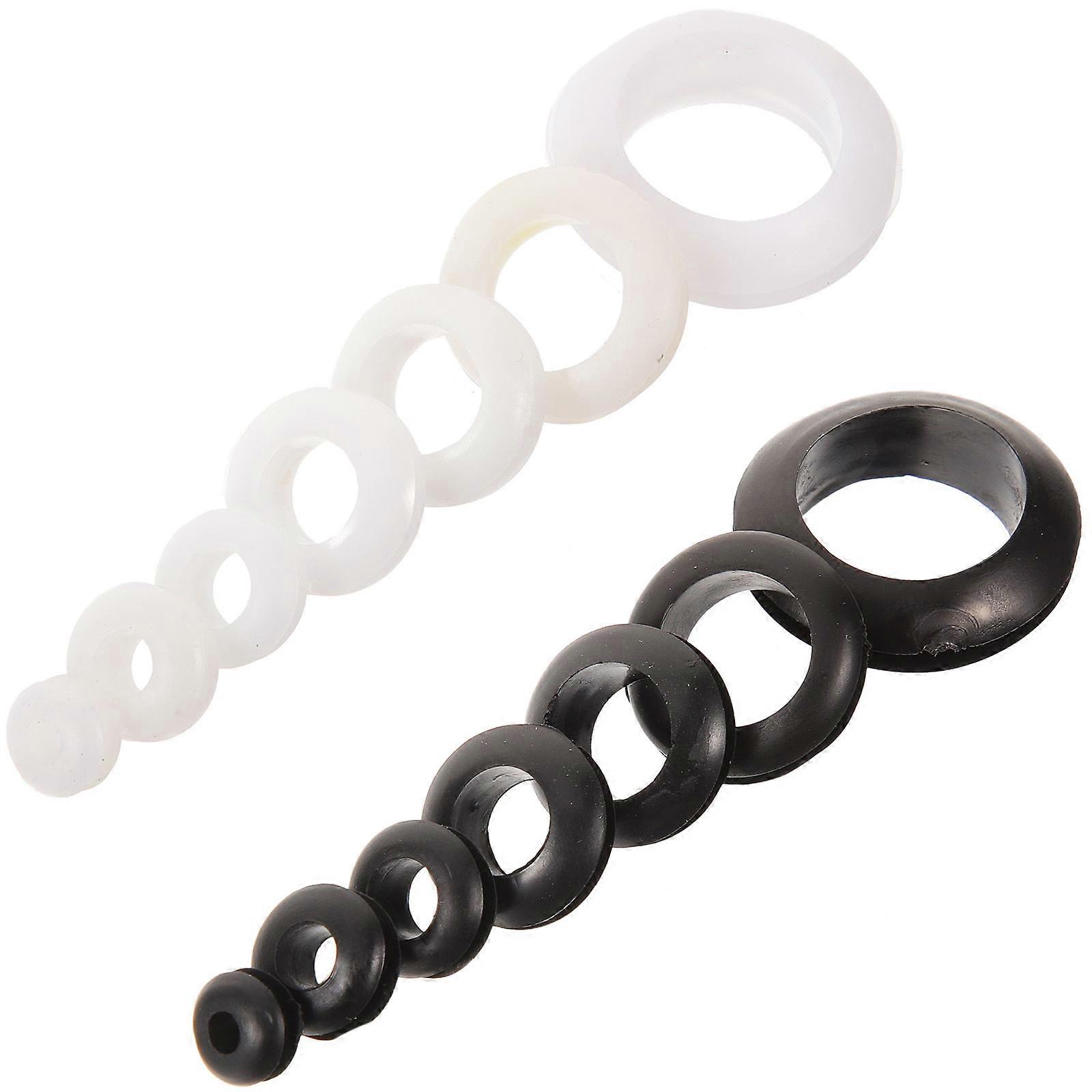 Wire Protector Rubber Grommets Replacement Ceiling Fan Wiring Systems White 6x10.5mm 180Pcs