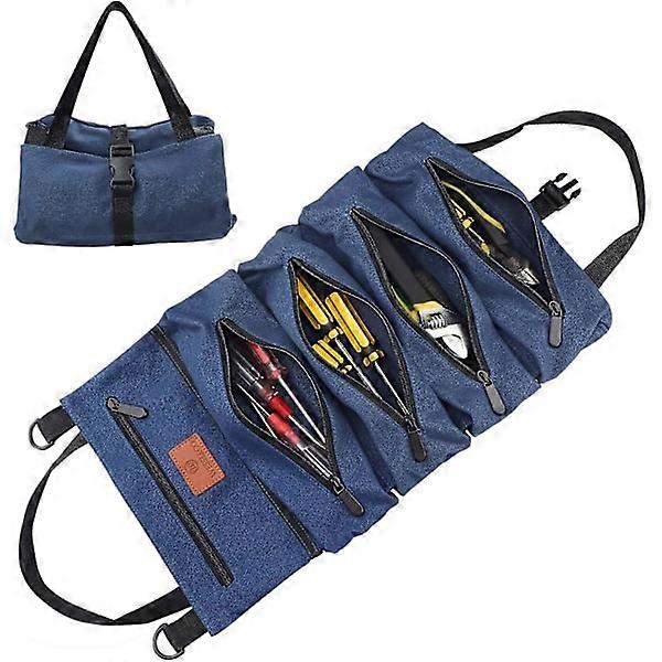 Rollable Tool Bag - Canvas - Blue