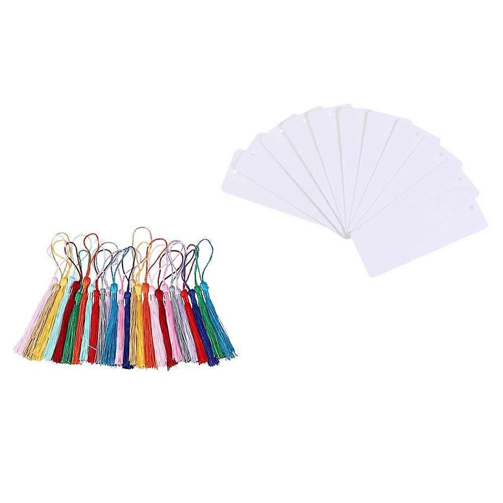DIY Paper Blank Bookmarks with Tassel for Decor 48PCS Line Suitable for Students