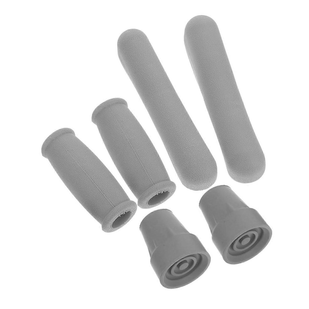 1 Pair of Replaceable Crutch Pads with Handles and NonSlip Foot Caps for Seniors for Outdoor Activities and Hiking