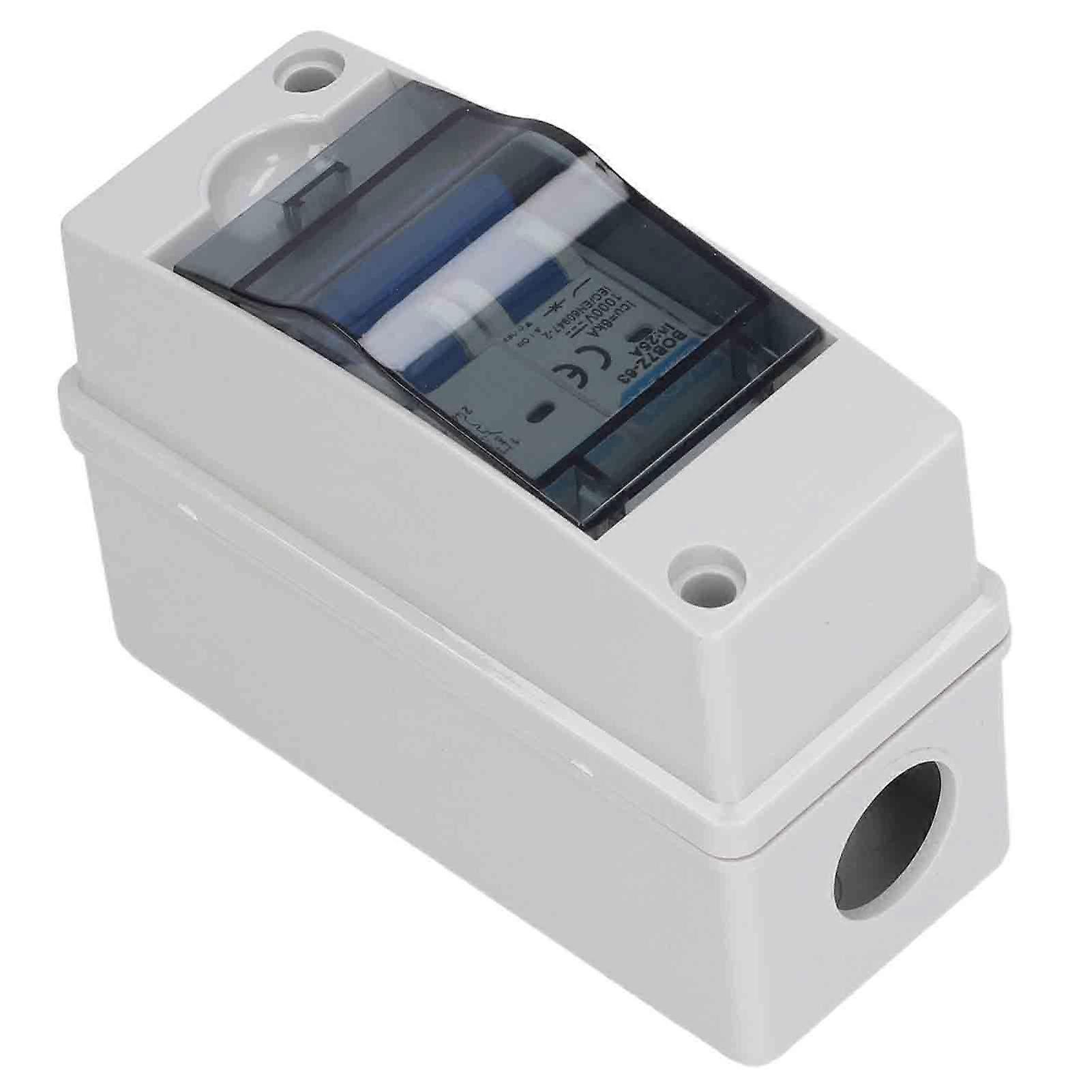 DC Disconnect Switch Lightning Protection 25A Miniature Circuit Breaker with IP65 Waterproof Distribution Box 1000V 