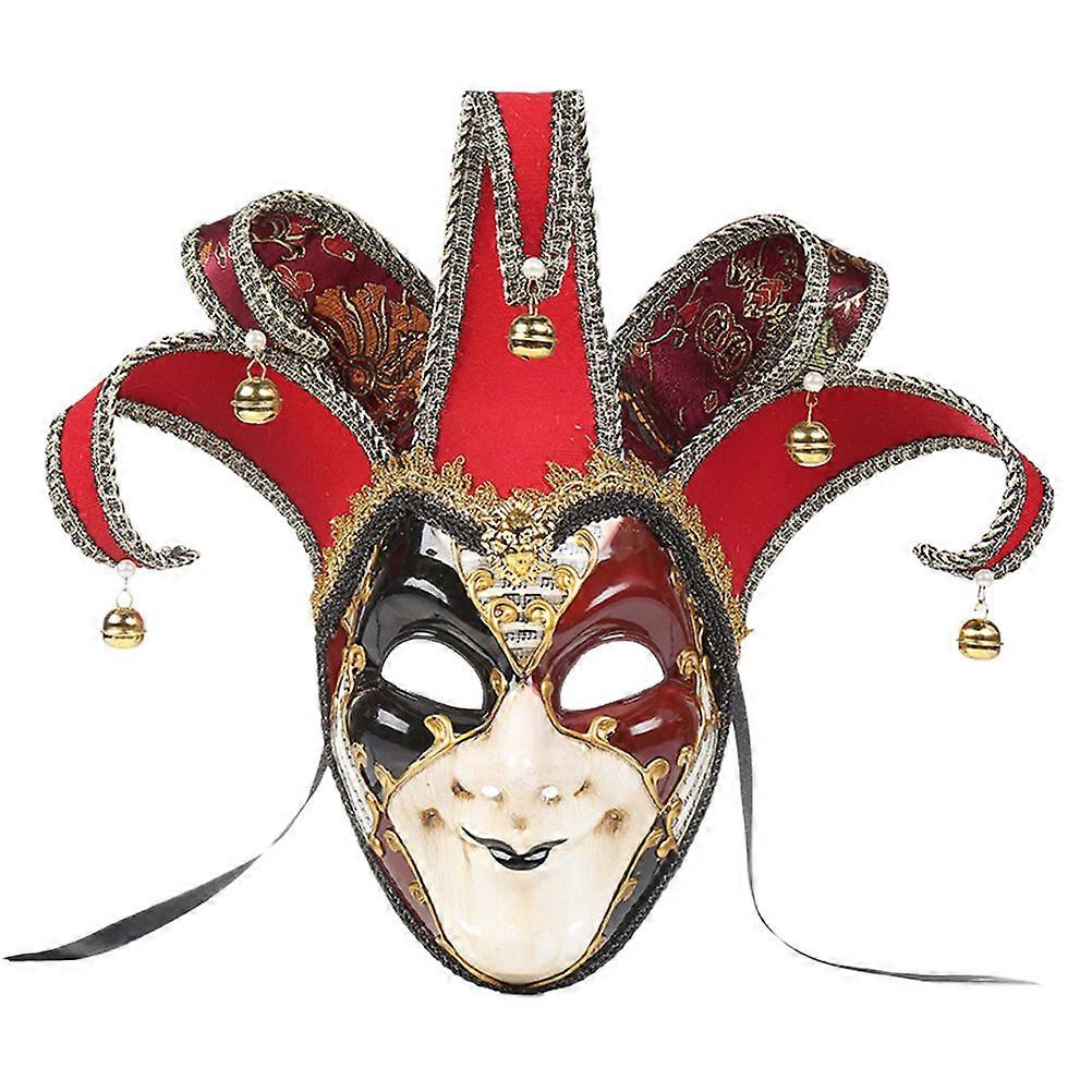 Masquerade Mask Full Face Retro Clown Mask Perfect For Halloween And Theatrical Performance With Comfort And Style 1Pc
