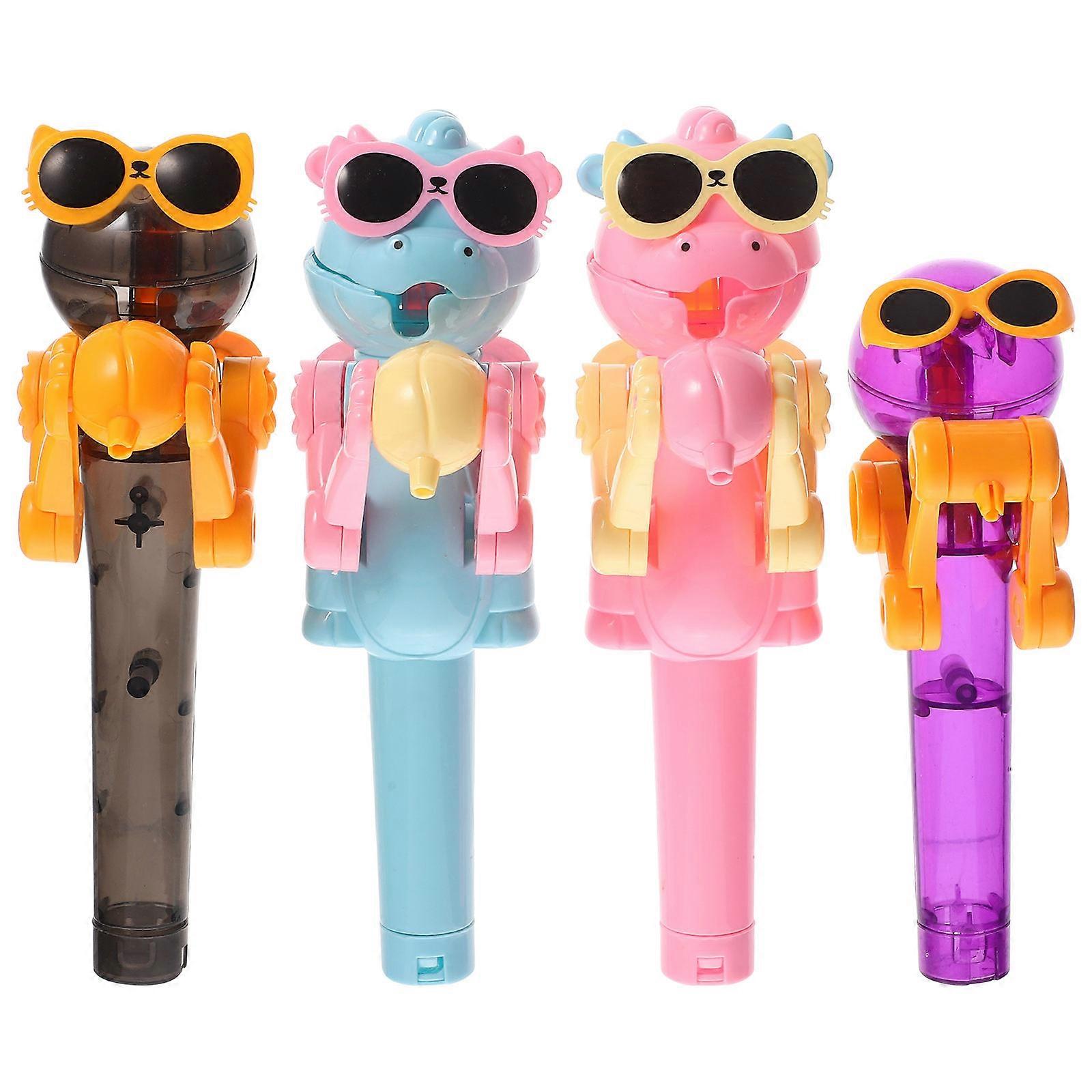 Robot Toys For Kids 4Set Lollipop Holder Portable Design For Children's Parties Assorted Activity