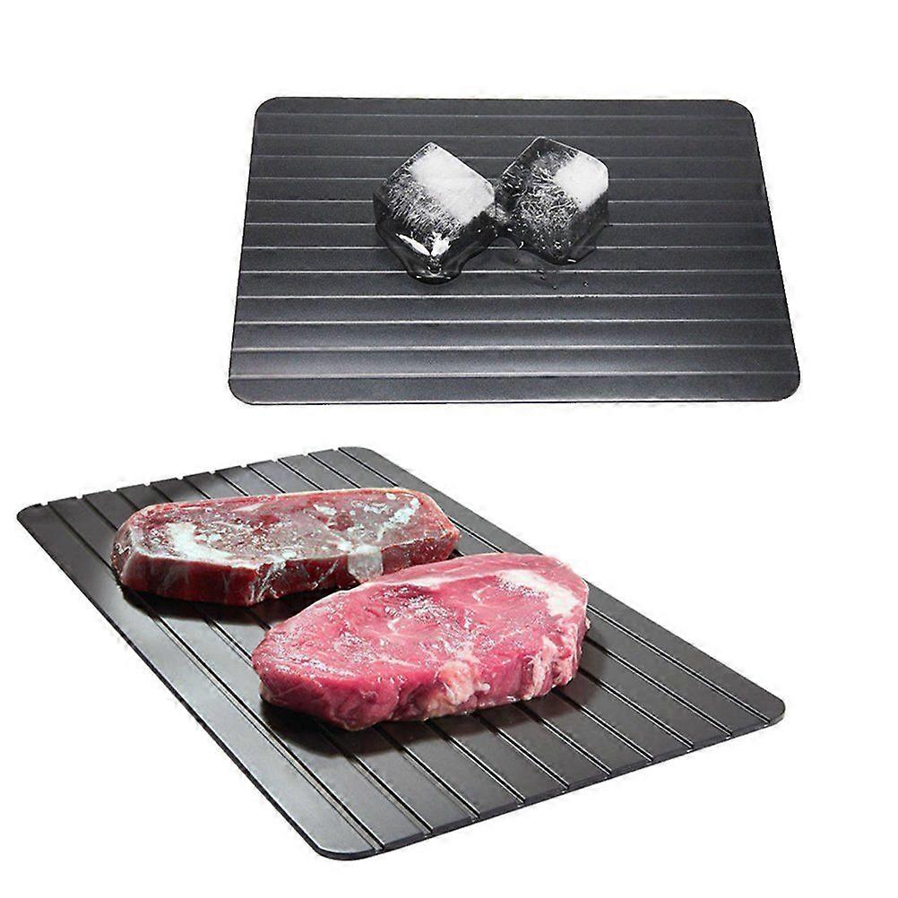 Black Aluminum Tray for Quick and Thawing 29.5 x 20.8 x 0.3cm