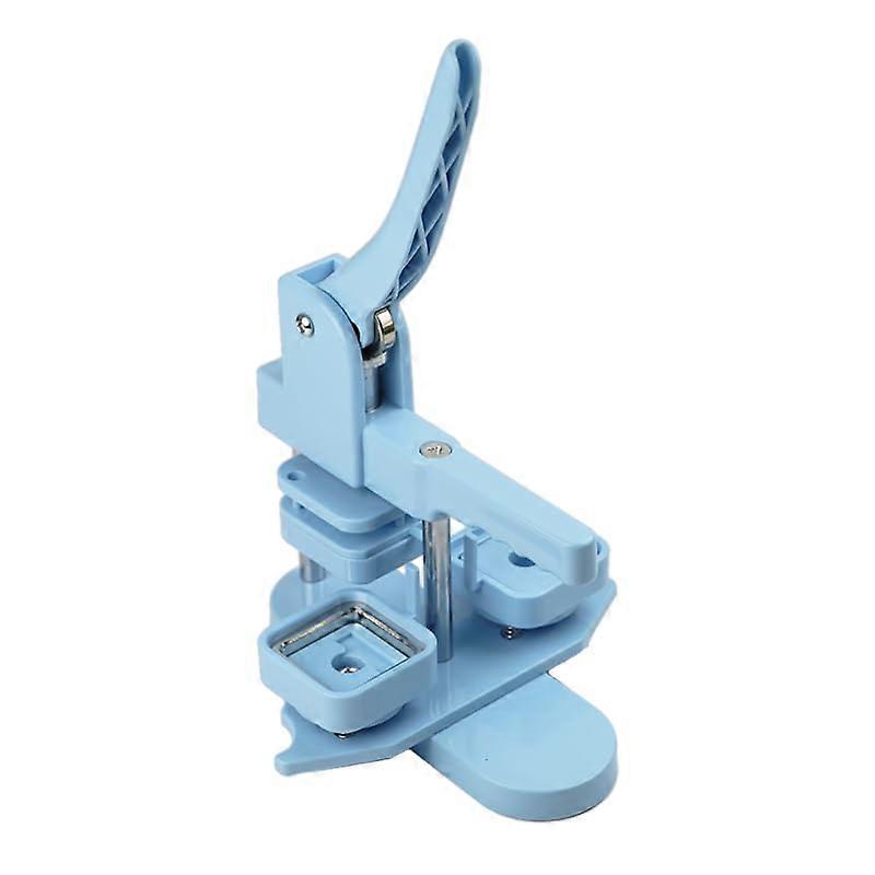 Square button maker, 50 x 50 mm, machine rotary knob press for the production of refrigerator magnets, button making set (LightBlue)