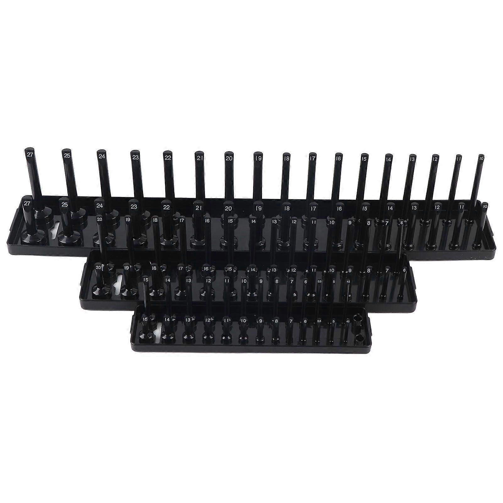 storage organiser for sockets 3pcs 1/4in 3/8in 1/2in