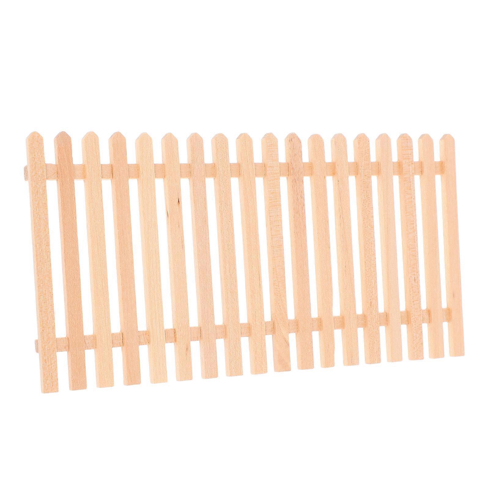 Miniature Wood Fence for Dollhouse Adds Charm to Garden Scene with Realistic Design and Sturdy Build 1:12 Scale Beige