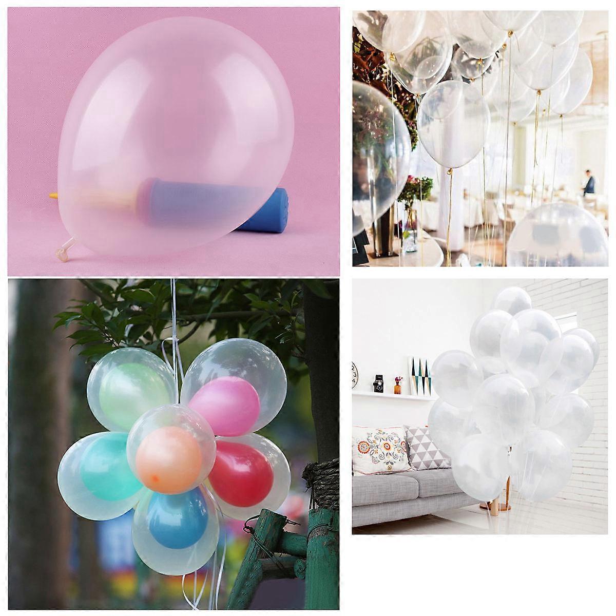 Round Latex Balloon for Party Decoration Transparent Color 12 inch Thickened Elastic