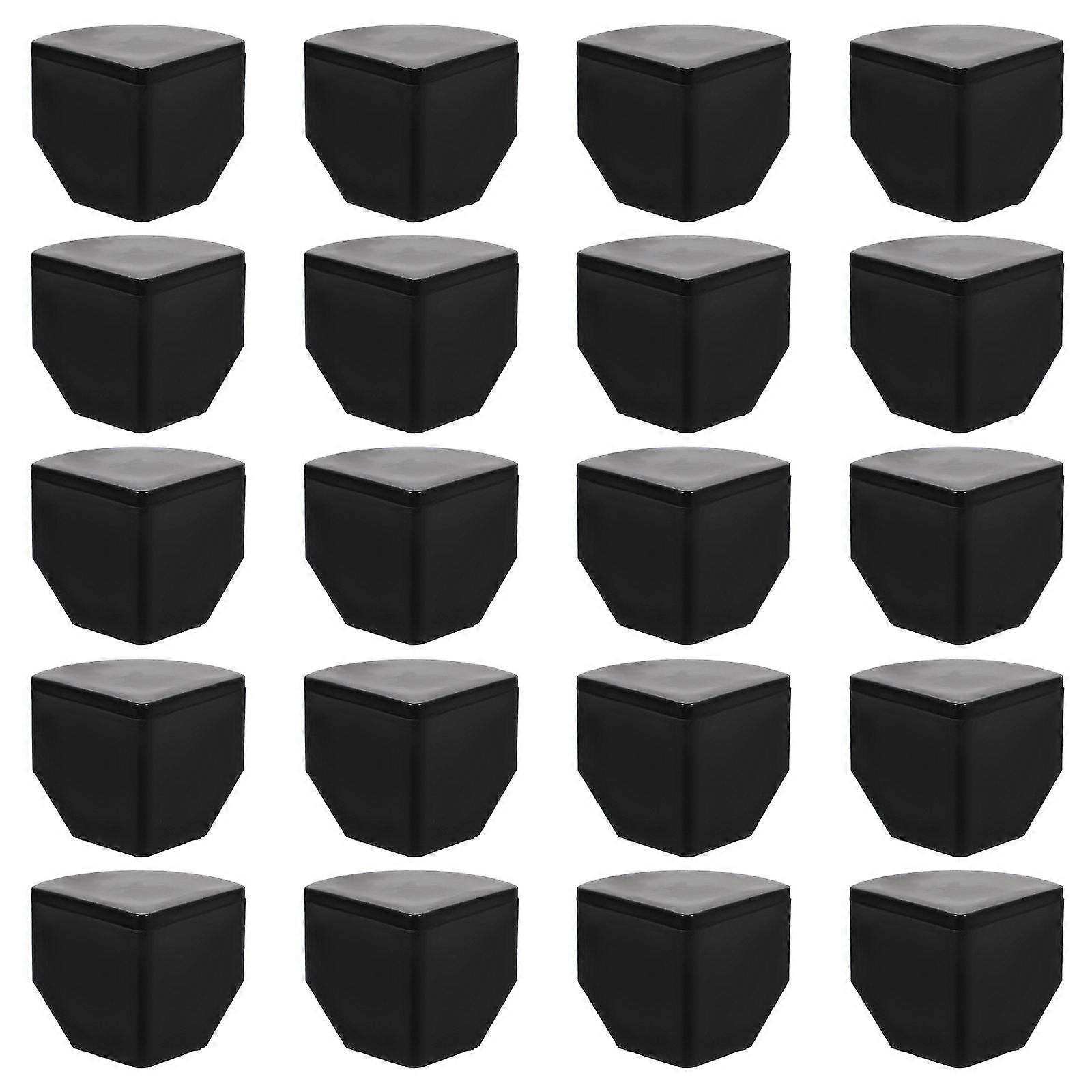 Stackable Shelves Cube Connectors for Home Wardrobes Black 20Pcs