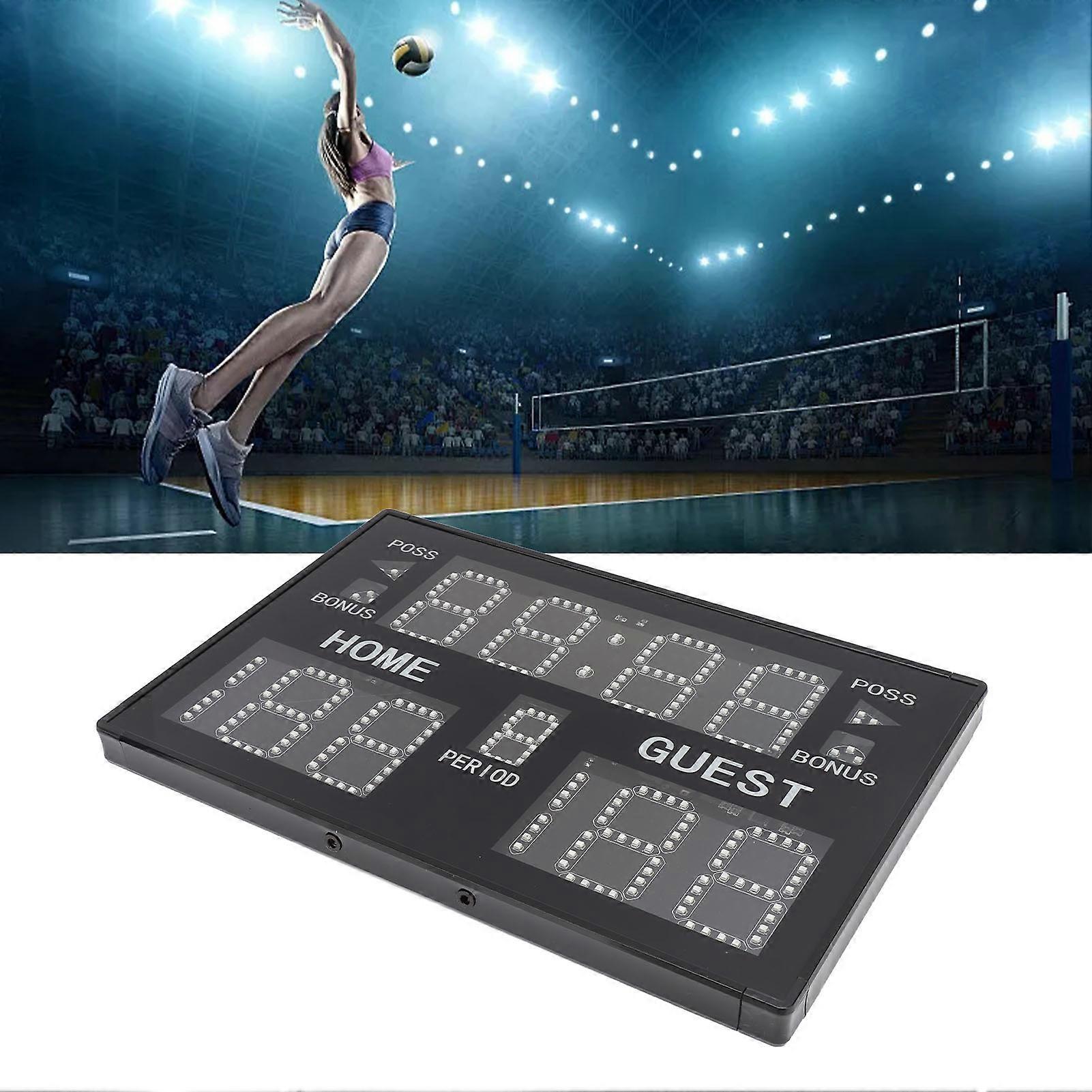 Indoor Tabletop Electronic Scoreboard Multisport 11 Digit LED for Match Training GA30B 100‑240V EU Plug