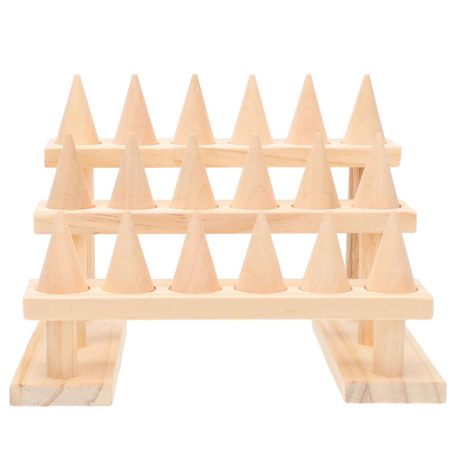 Simple Wood Ring Rack for Storage Made of Synthetic Material Multi-layer Design Assorted Color