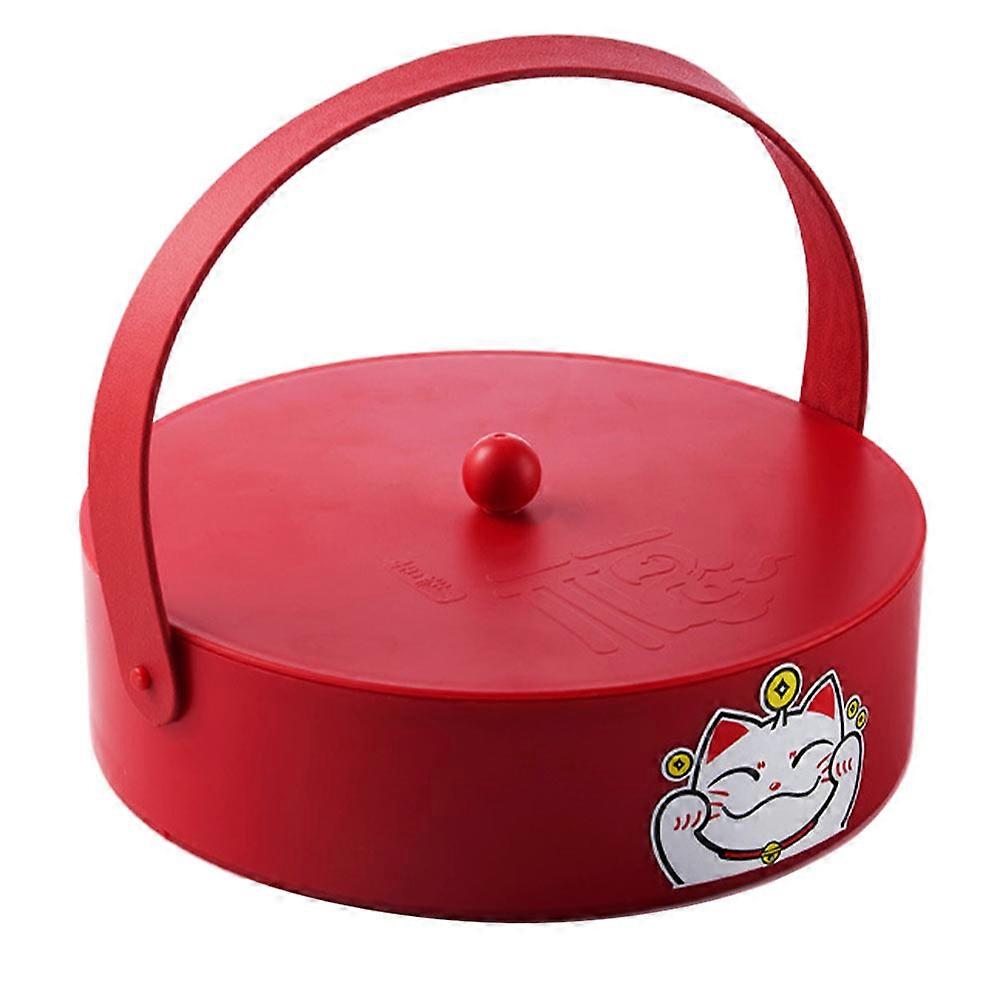 Candy Serving Tray 1Pcs New Year Decor Designed For Household Users 25.2x25.2cm Functional Multi-grid Arrangement