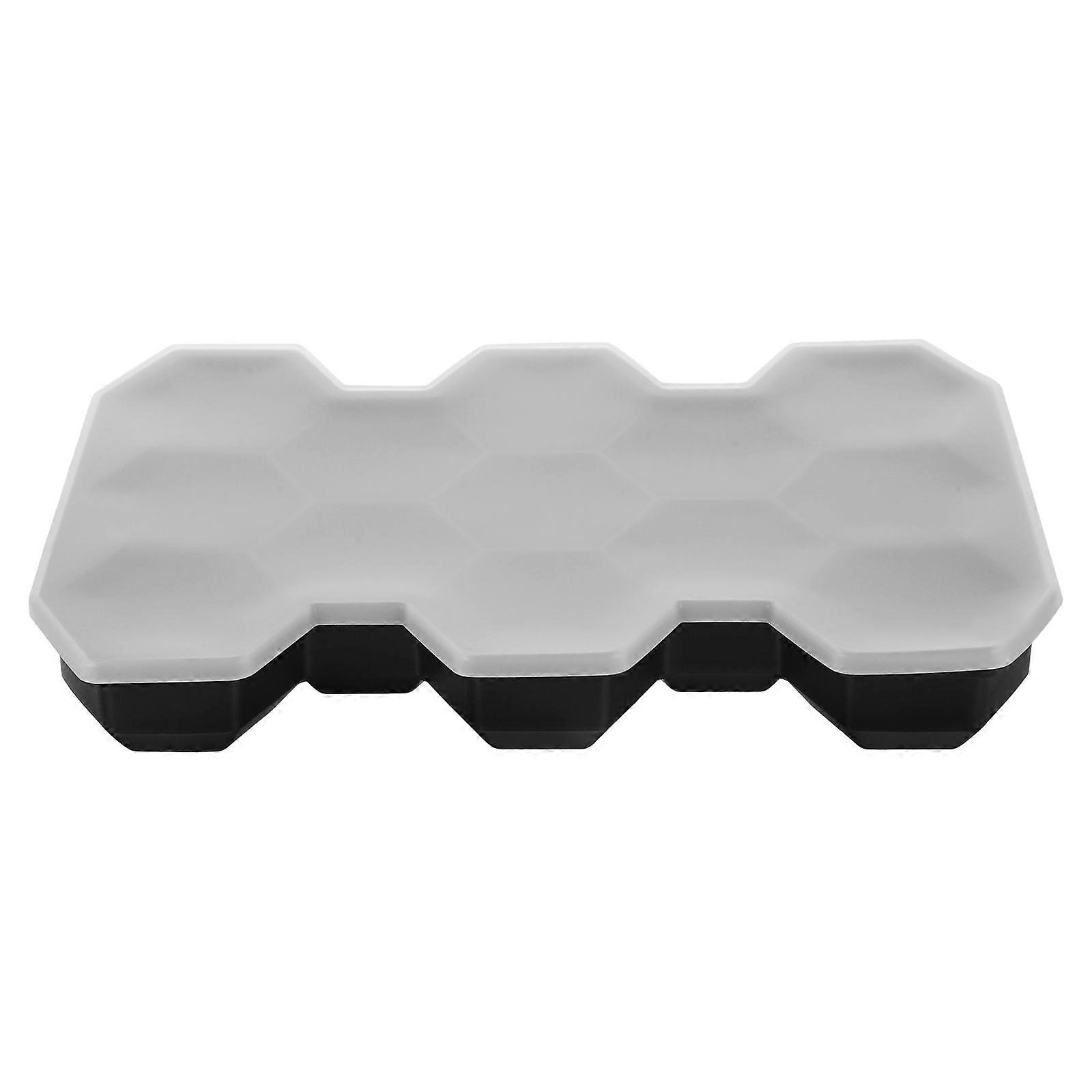 Flexible Ice Cube Tray Black Stackable Design Home Use 18X10Cm Making 1Set