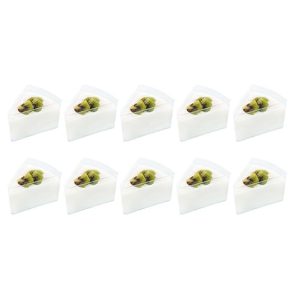 10Pcs Multi Color Clear Dessert Goblet Cups Triangle Designed For Catering Event Use