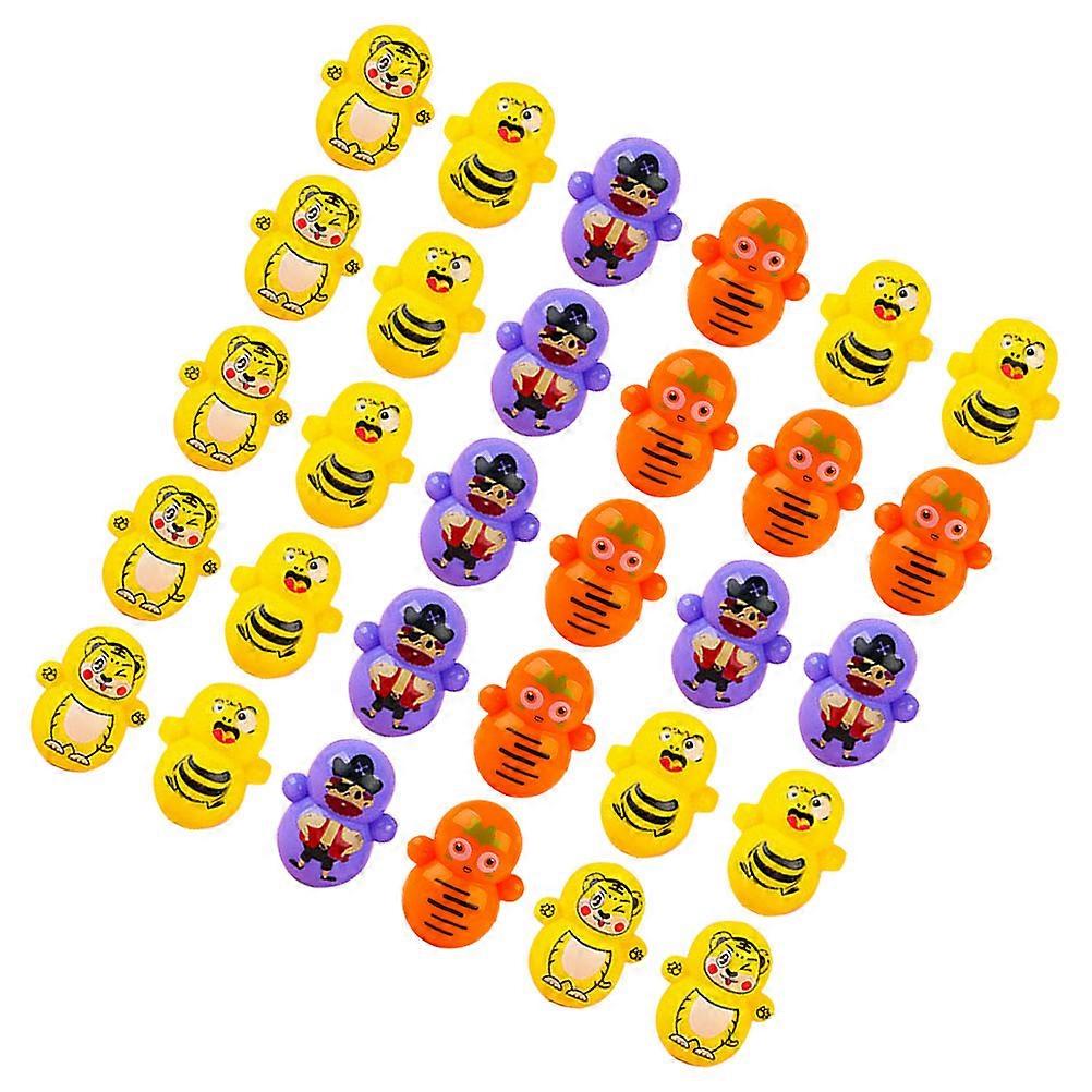 60pcs Mini Animal Tumbler Wobbling Ornaments for Desktop Decoration, Birthday Parties, Carnivals, and Stocking Stuffers – Fun and Unique Design