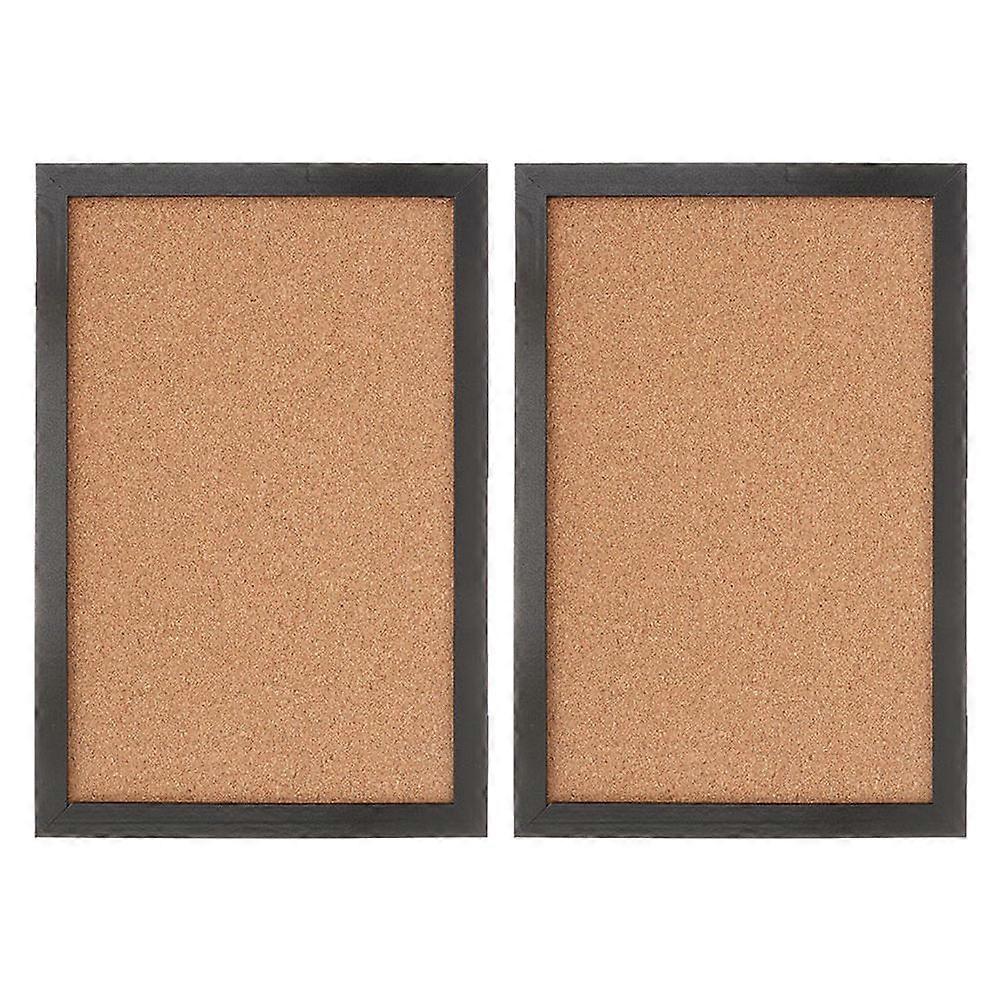 Wall Mounted Cork Board with Frame 2pcs Message Board for Home Office, Photos, Memos, Notices, Sturdy Construction for Long Term Use