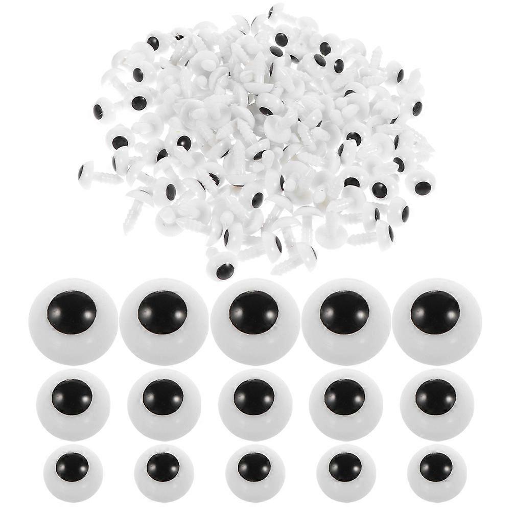 150pcs Assorted Realistic Plastic Eyeballs for Doll Making, Halloween Decor & DIY Crafts