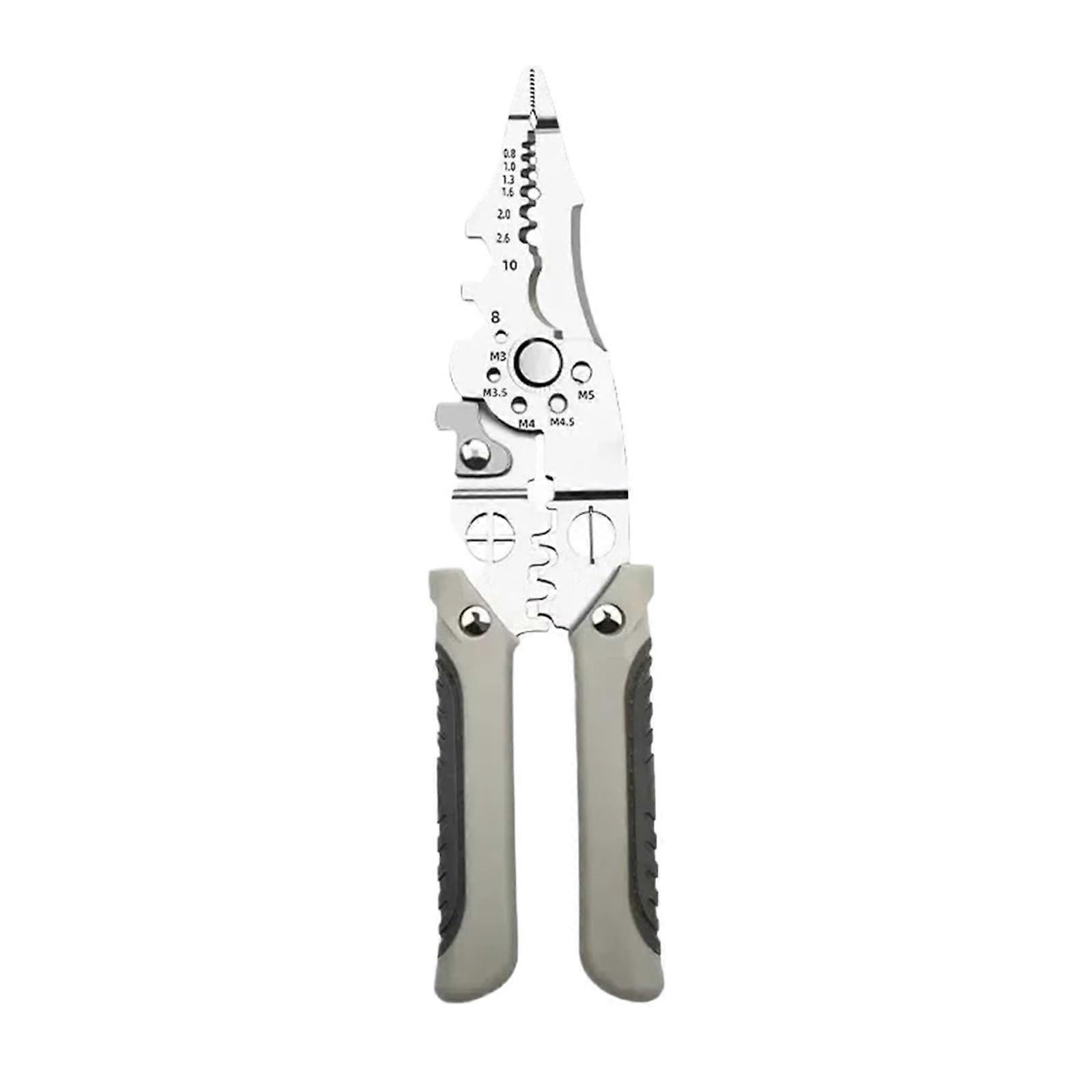 1 Piece Crimper Wire Cutter Adjustable Automatic Wire Stripper Multifunctional Stripping Crimping Pliers Terminal Hand Tool