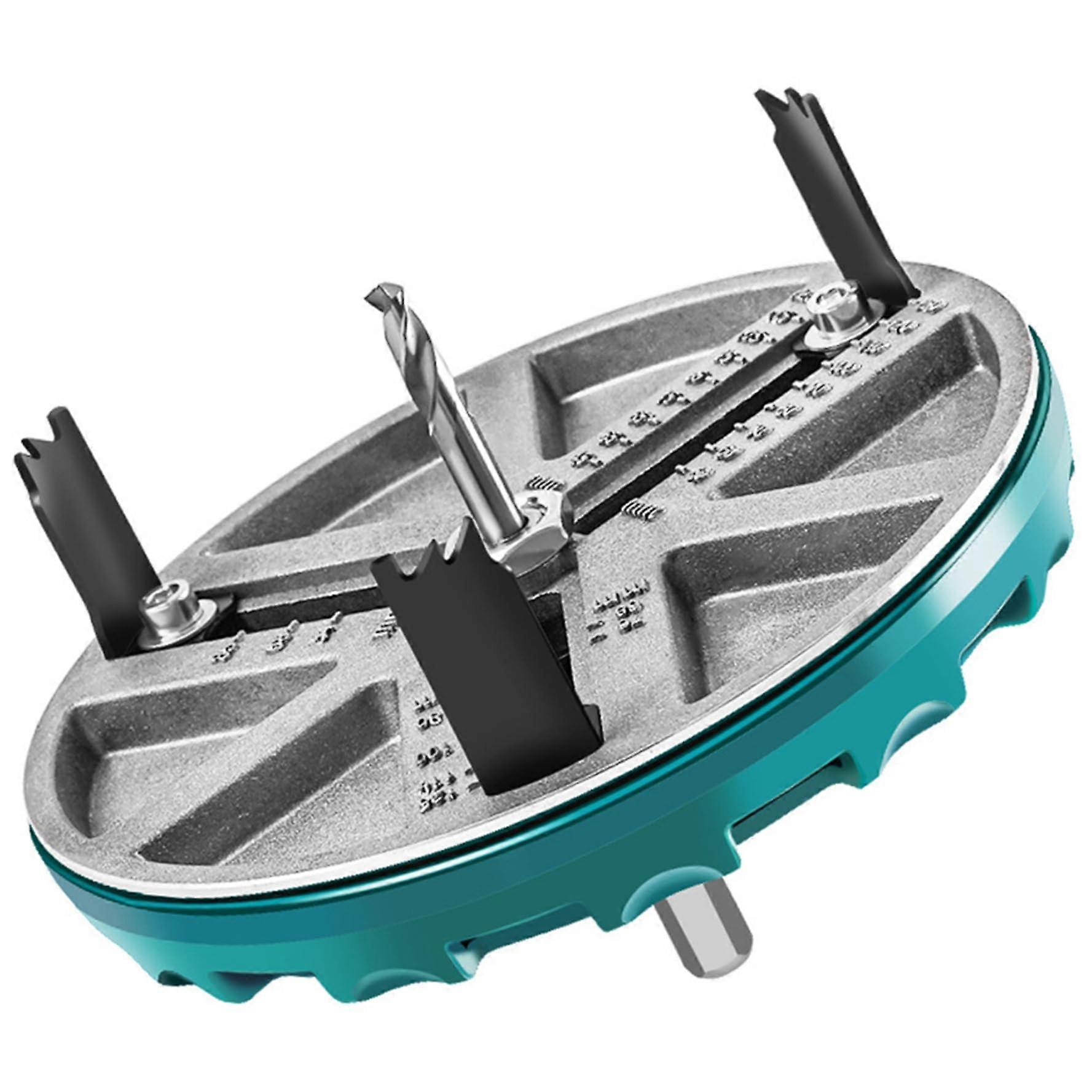 Adjustable Punch Saw Tool for 45-130 mm Hole Saw Cutting in Plastic Wood Pipes No-Slip Design with Measurement Scale
