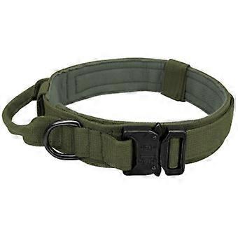 Collier de chien militaire vert - Collier d’entraînement tactique en nylon durable (1 pièce)