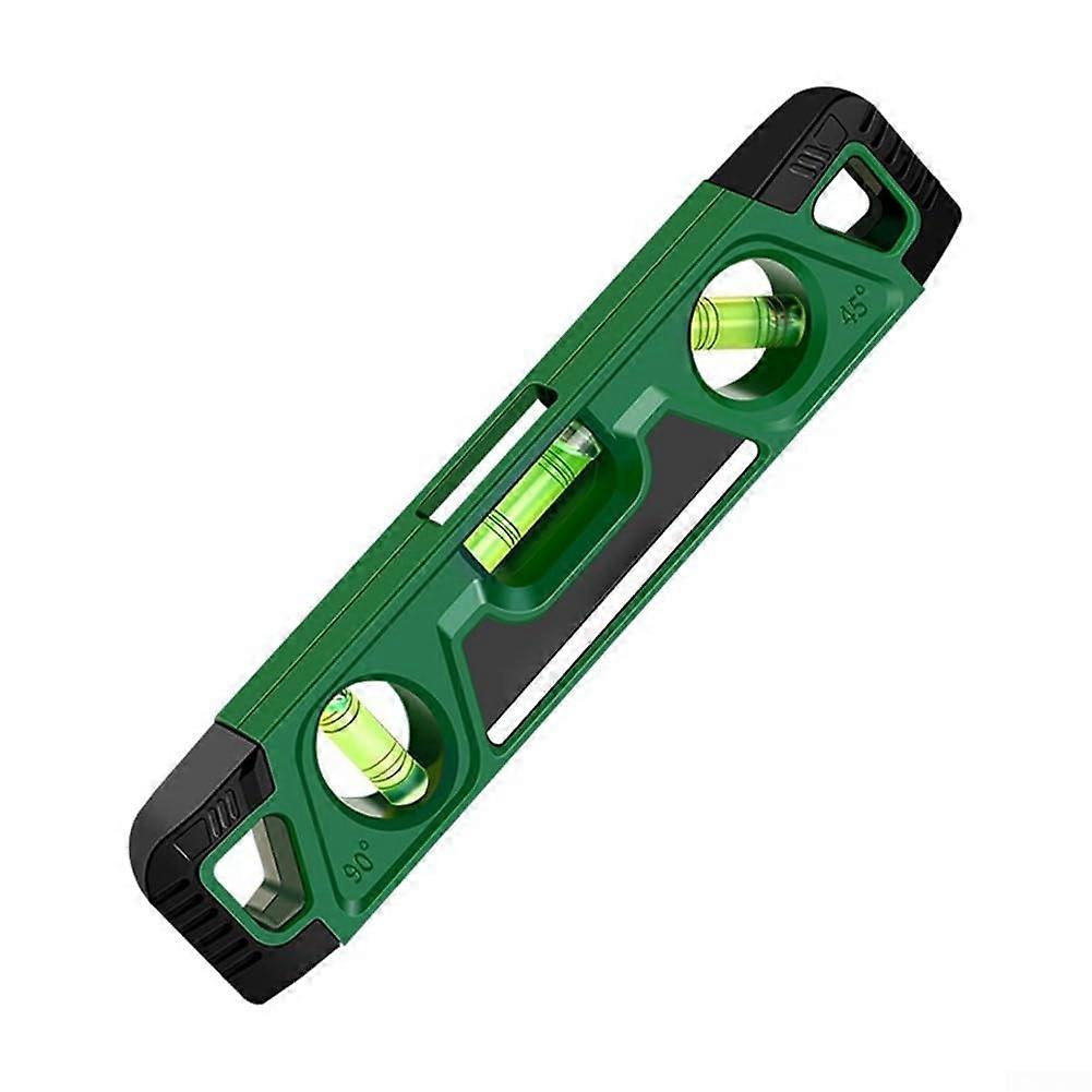 Ruler Precision Magnetic Vertical Cross-Line Level, 12-Inch Stainless Steel Measuring Tool For Construction And DIY