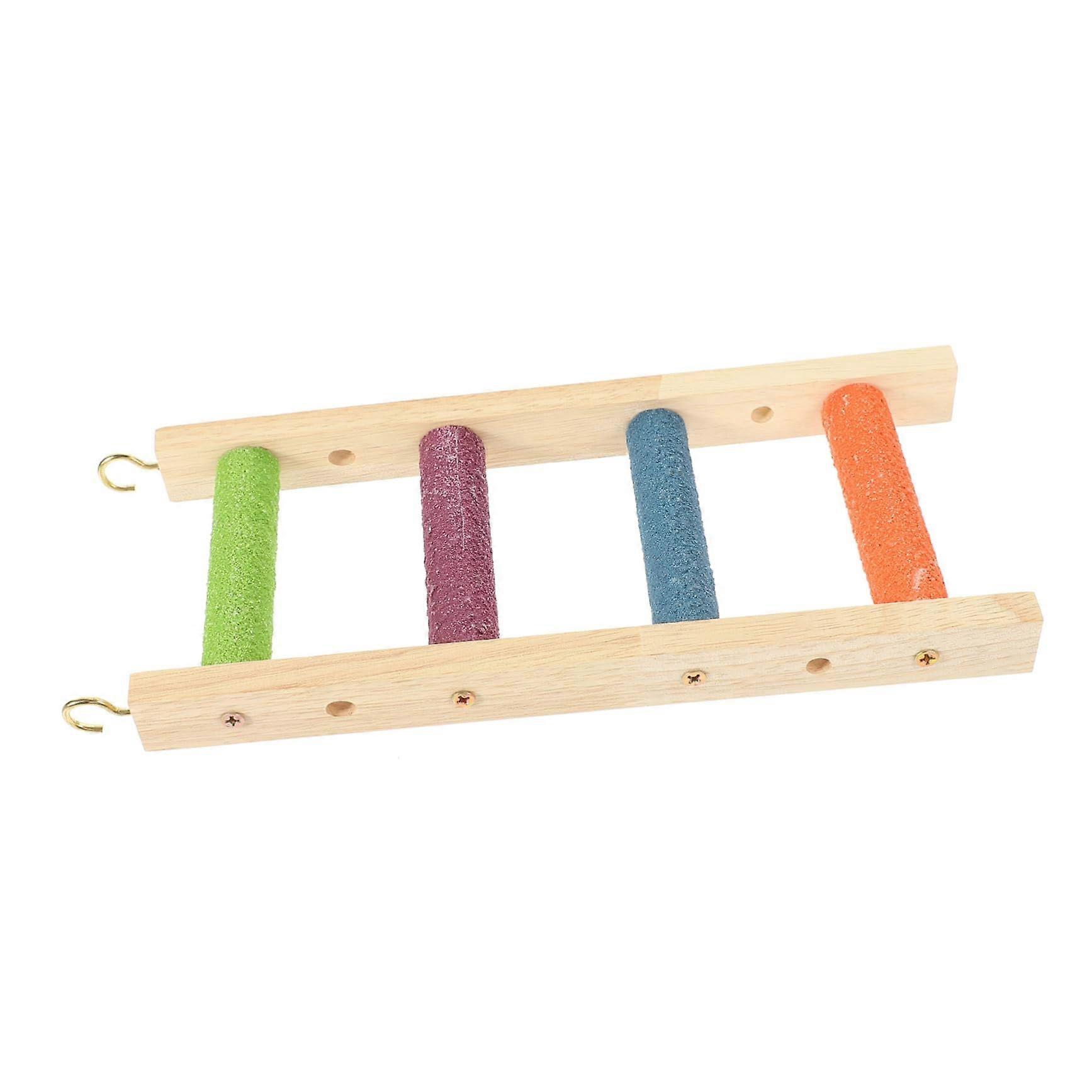 Ladder for Birds and Small Animals, Parrot and Hamster Climbing Toy, Durable Beak Grinder and Paw Cutter Bridge