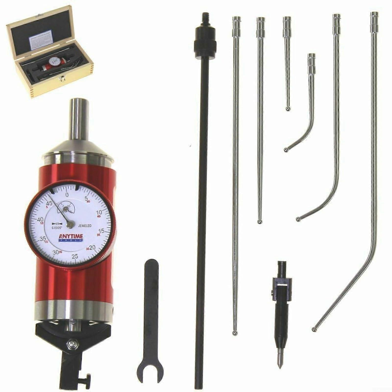 Coaxial Centering Indicator Set Precision Milling Machine Dial Gauge with Stylus Probes for CNC Metalworking Inspection Measurement