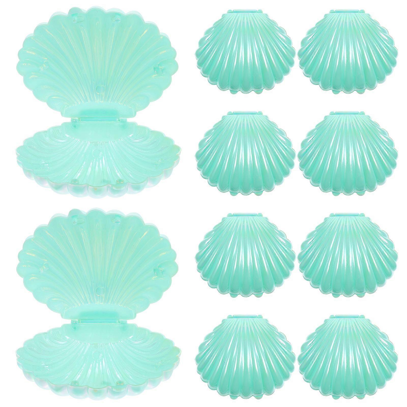 10pcs Seashell Candy Boxes Desktop Sea Shells Shaped Storage Case Jewelry Box