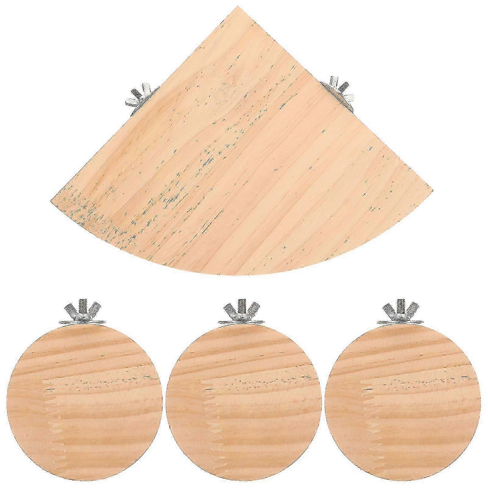4Pcs Hamster Standing Platform Guinea Pig Fan-shaped Jumping Board for Parrots