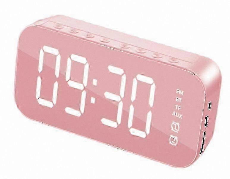 Bluetooth Speaker with Mirror Alarm Clock and Wireless Broadcast Functionality