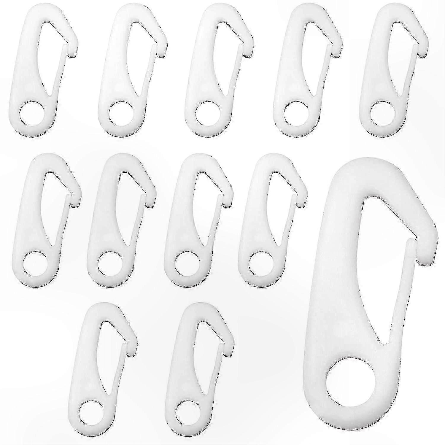 Flag Pole Clip Set - 12 White Clips for Flag Poles