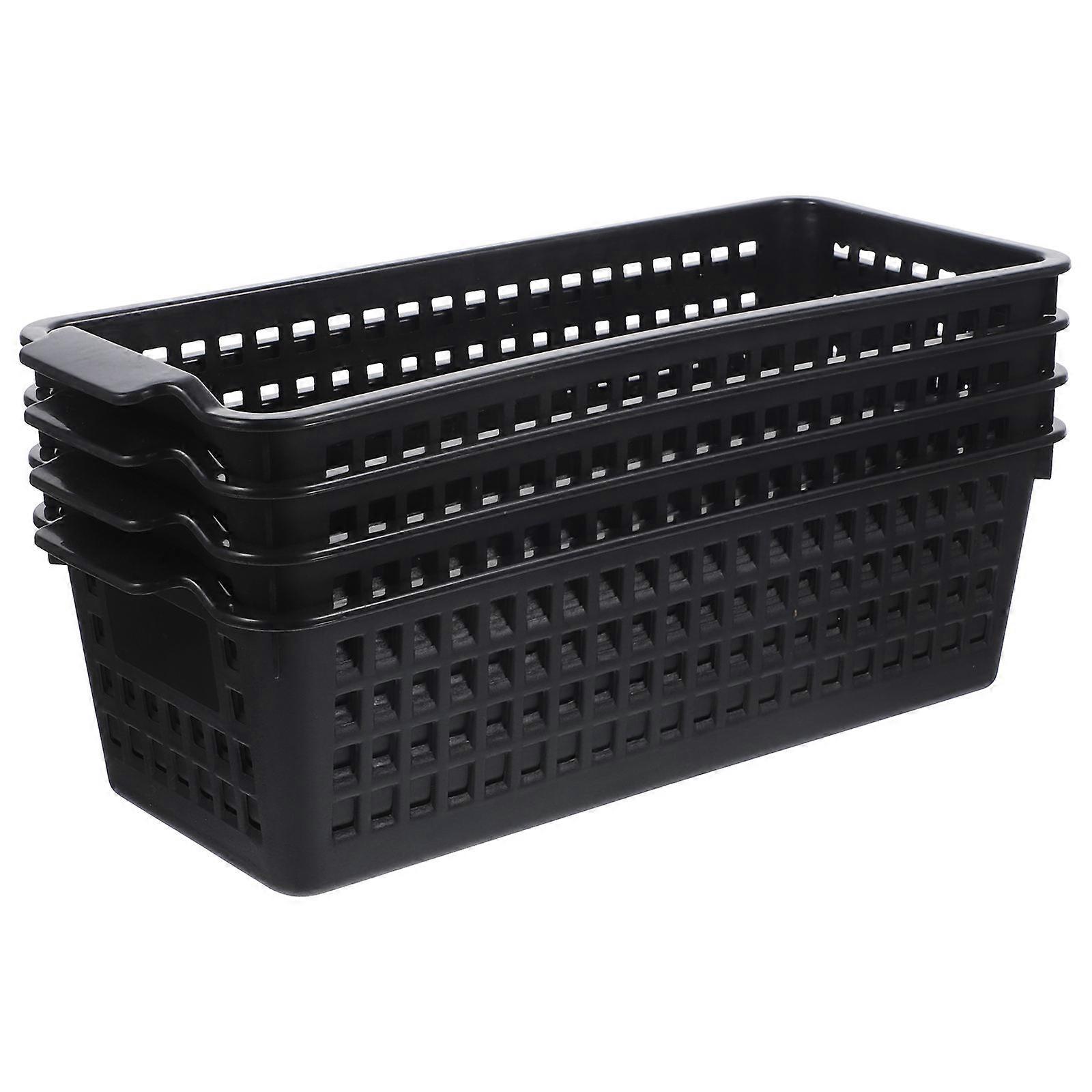 4pcs Plastic Storage Bins for Kitchen Desktop Organizer Basket