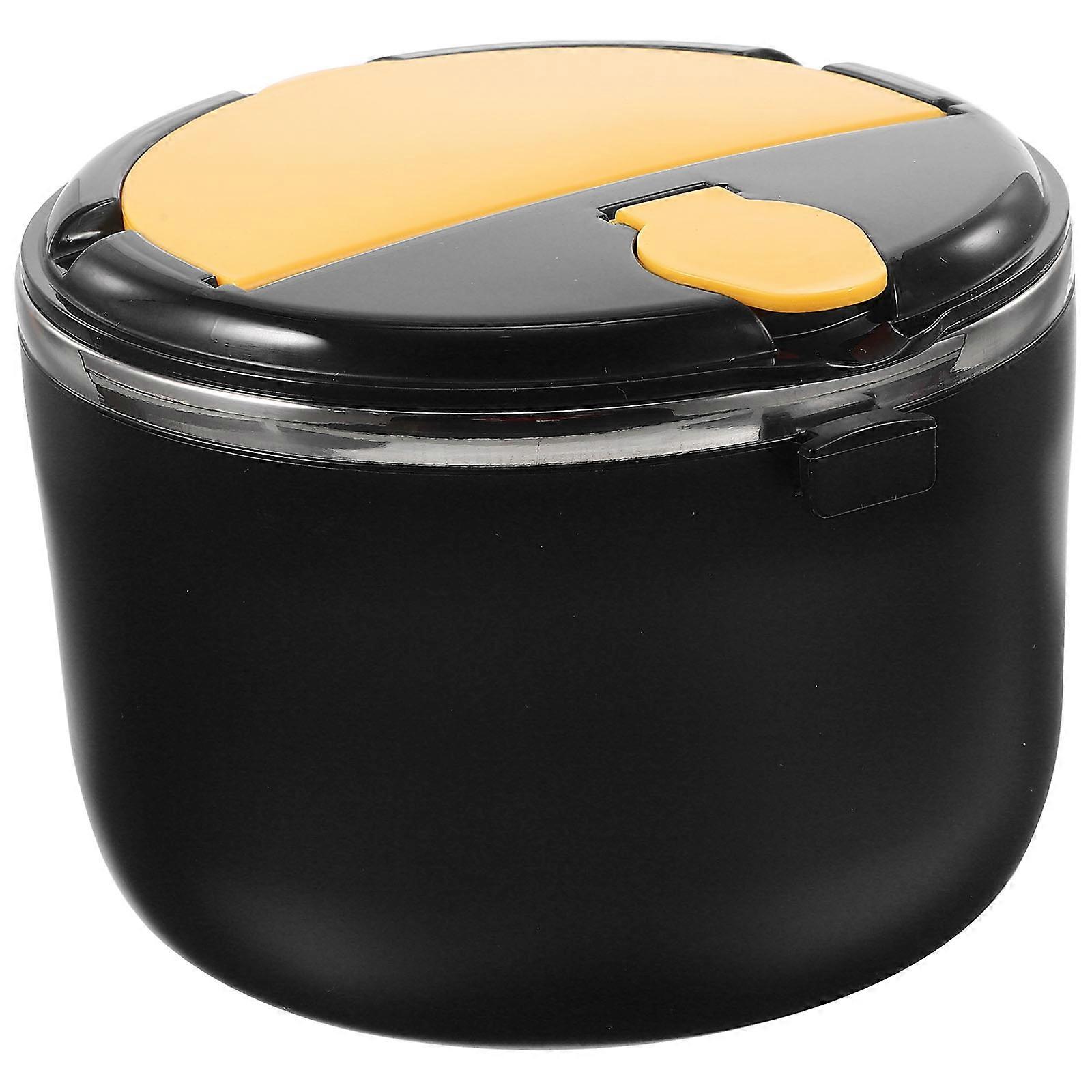 Insulated Noodle Bowl Stainless Steel for Home Use Tableware Black with Cover and Handle Function 1 Set
