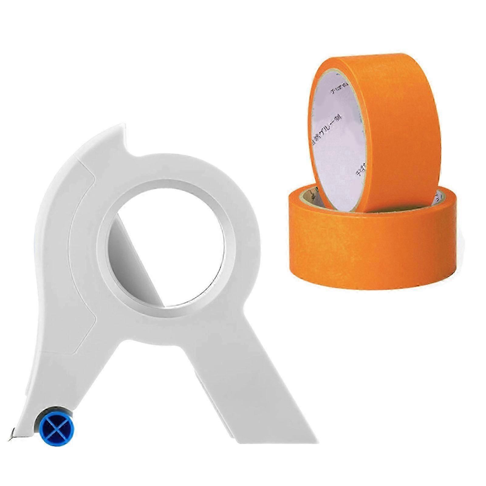 Ruban de masquage et distributeur de ruban adhésif Set 1.37Inchx22Yard Decorating Tape avec applicateur de ruban de peintre pour la décoration intérieure